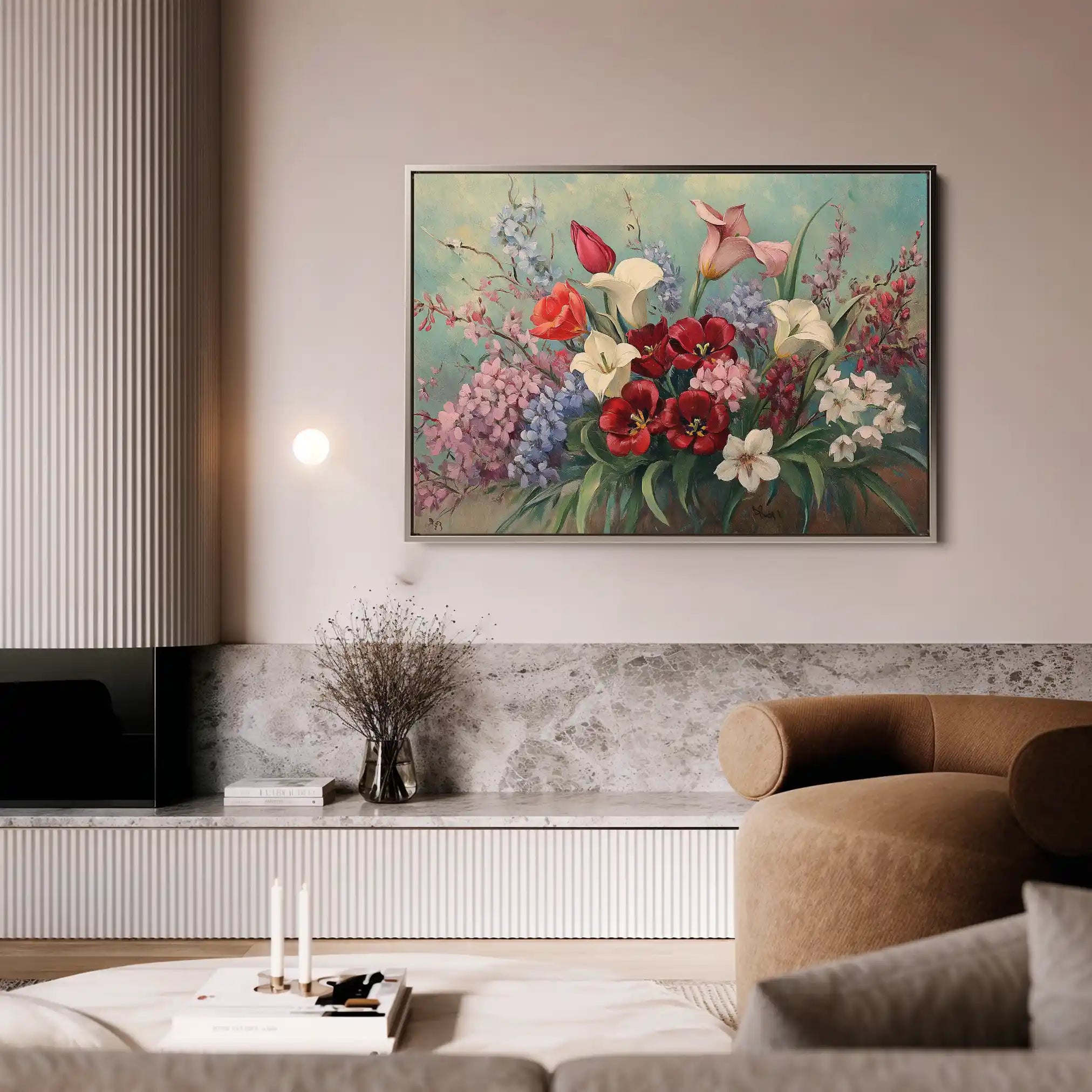 Floral Canvas Wall Art WAD1169-F 90 x 60 cm / Stretched on hidden frame