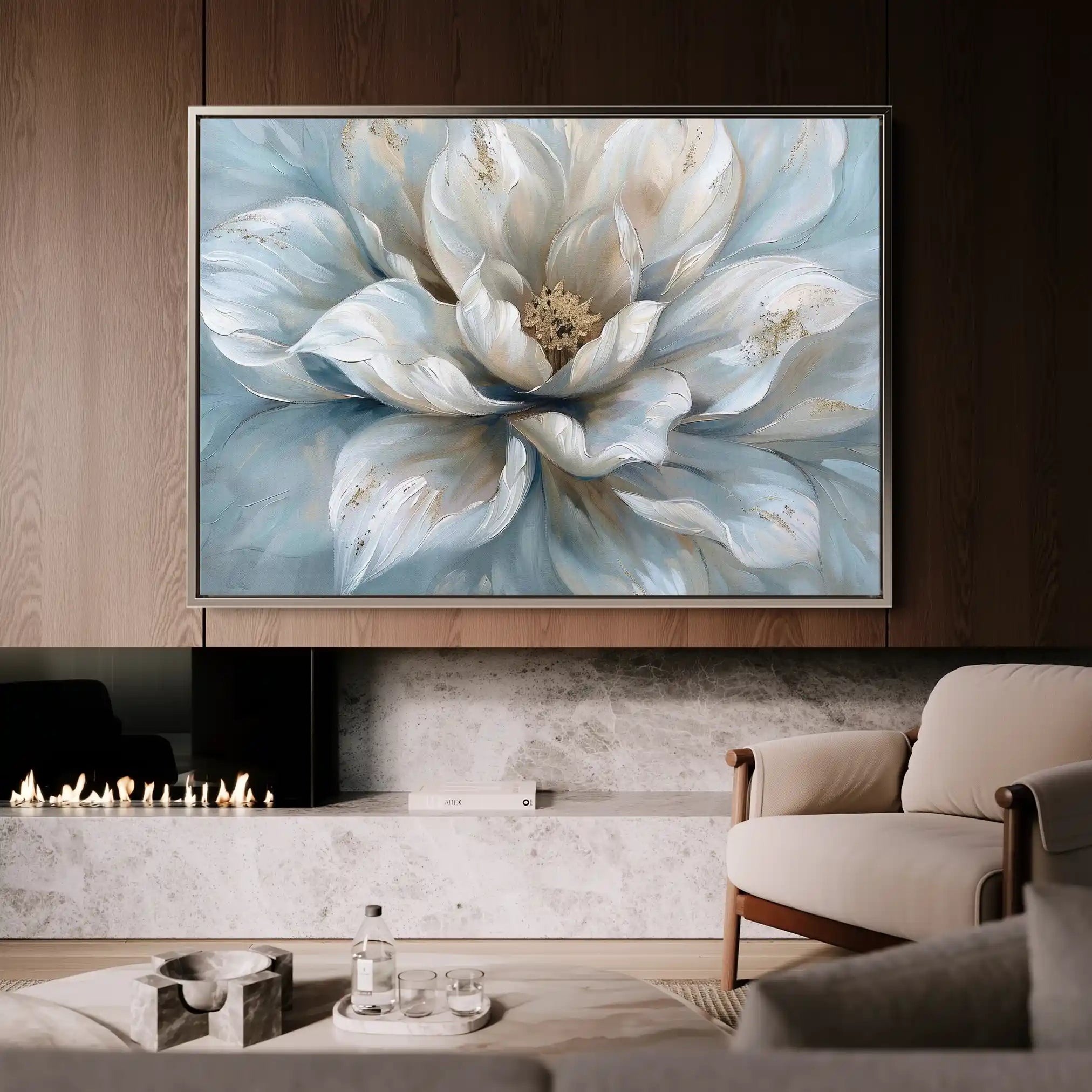 Floral Canvas Wall Art WAD117-F 90 x 60 cm / Stretched on hidden frame