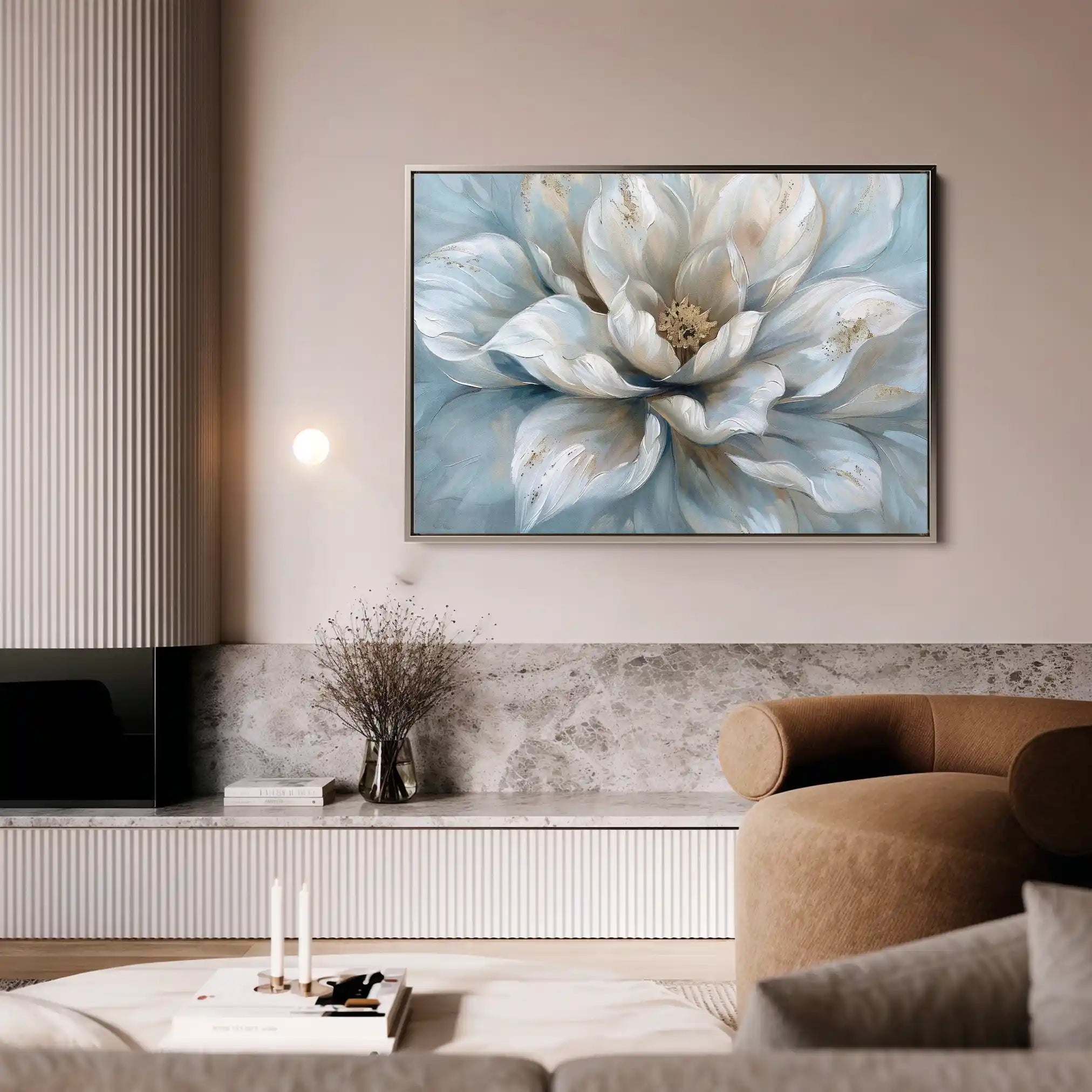 Floral Canvas Wall Art WAD117-F 90 x 60 cm / Stretched on hidden frame