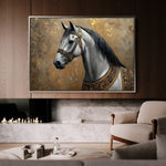 Horses 117 Canvas Art 90 x 60 cm / Stretched on hidden frame