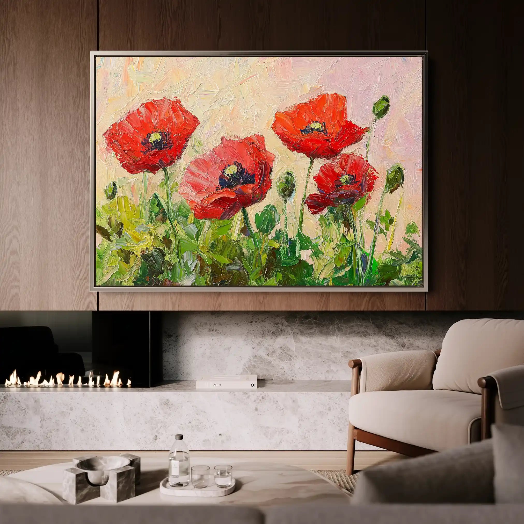 Floral Canvas Wall Art WAD1179-F 90 x 60 cm / Stretched on hidden frame