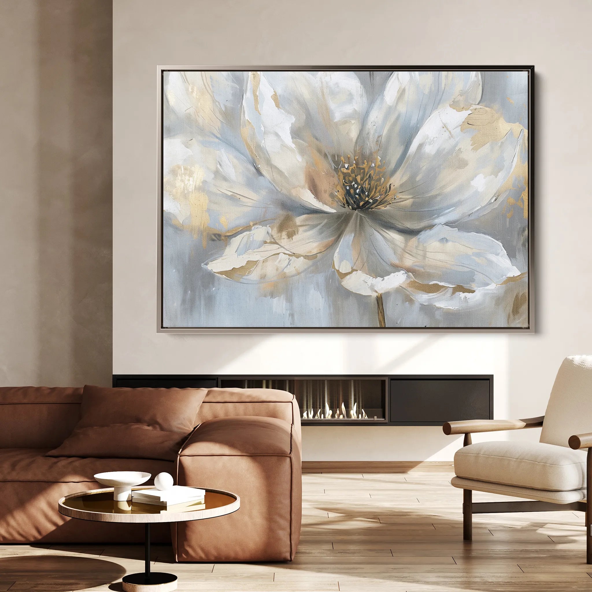 Floral Canvas Wall Art WAD118-F 90 x 60 cm / Stretched on hidden frame