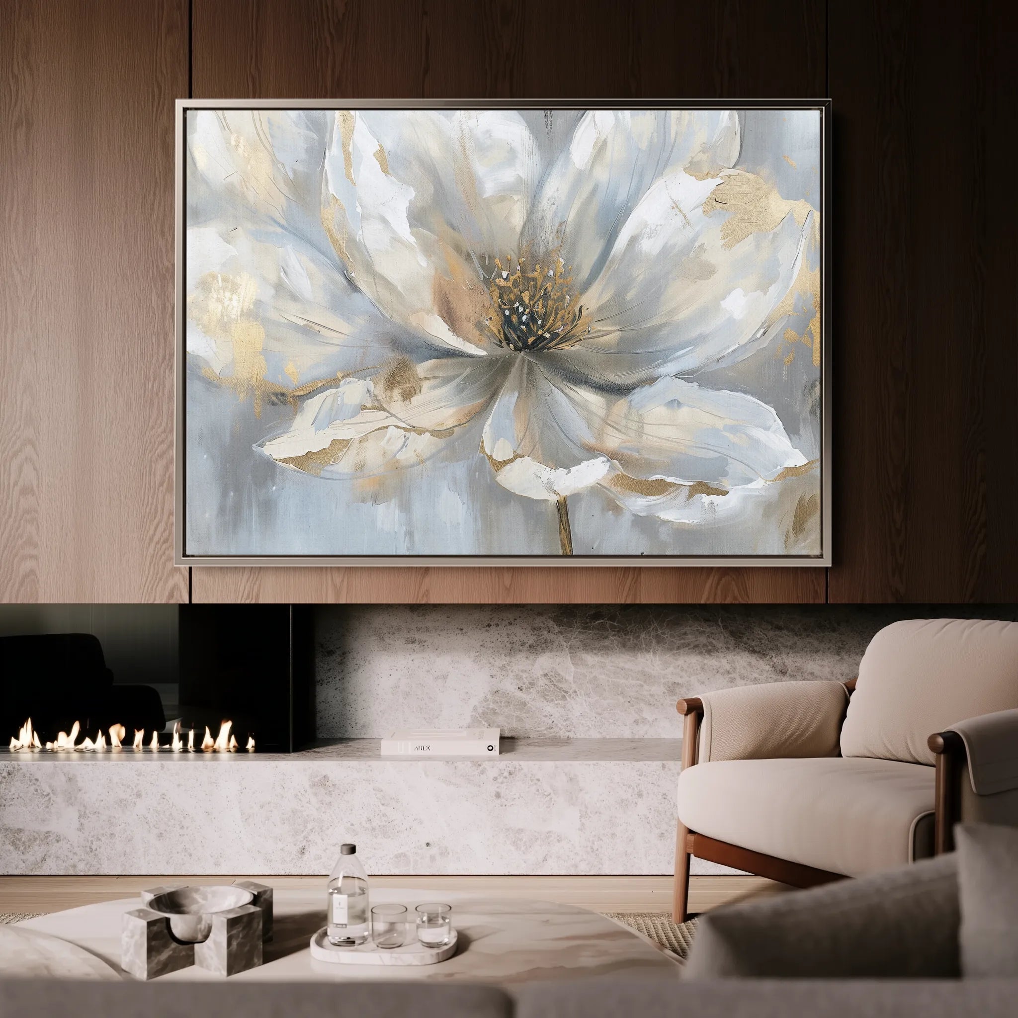 Floral Canvas Wall Art WAD118-F 90 x 60 cm / Stretched on hidden frame
