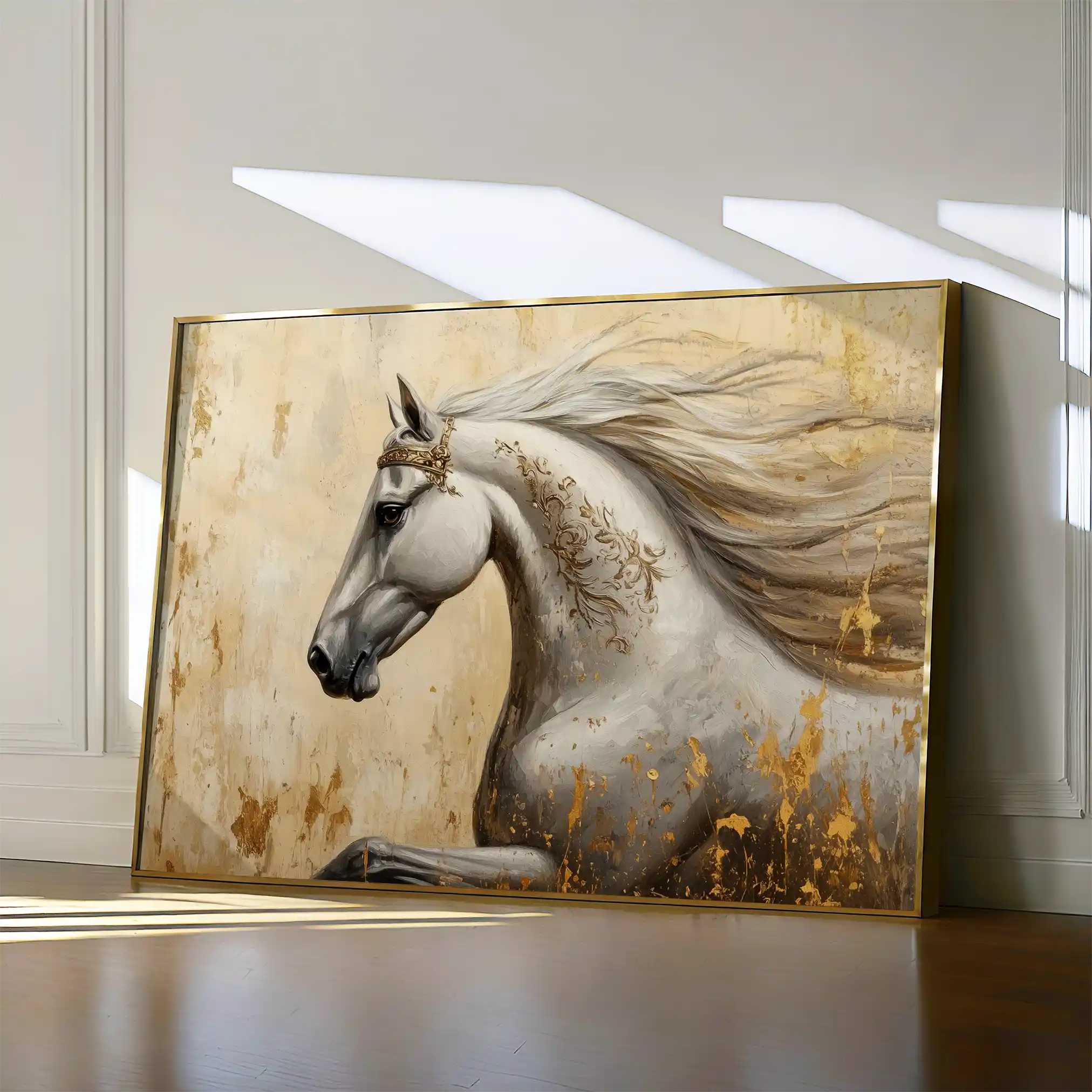 Horses 118 Canvas Art 90 x 60 cm / Stretched on hidden frame