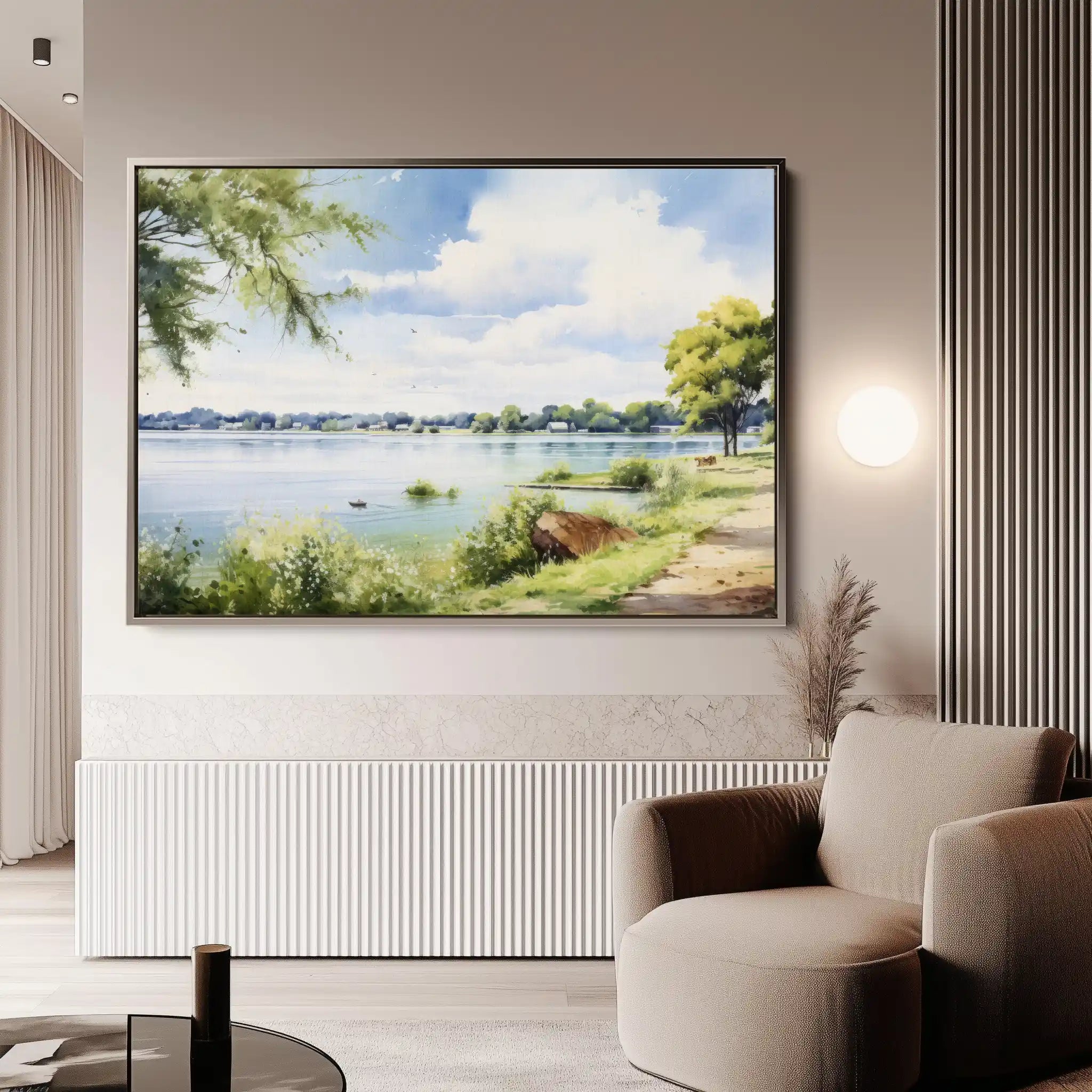 Landscape 118 Canvas Art 90 x 60 cm / Stretched on hidden frame