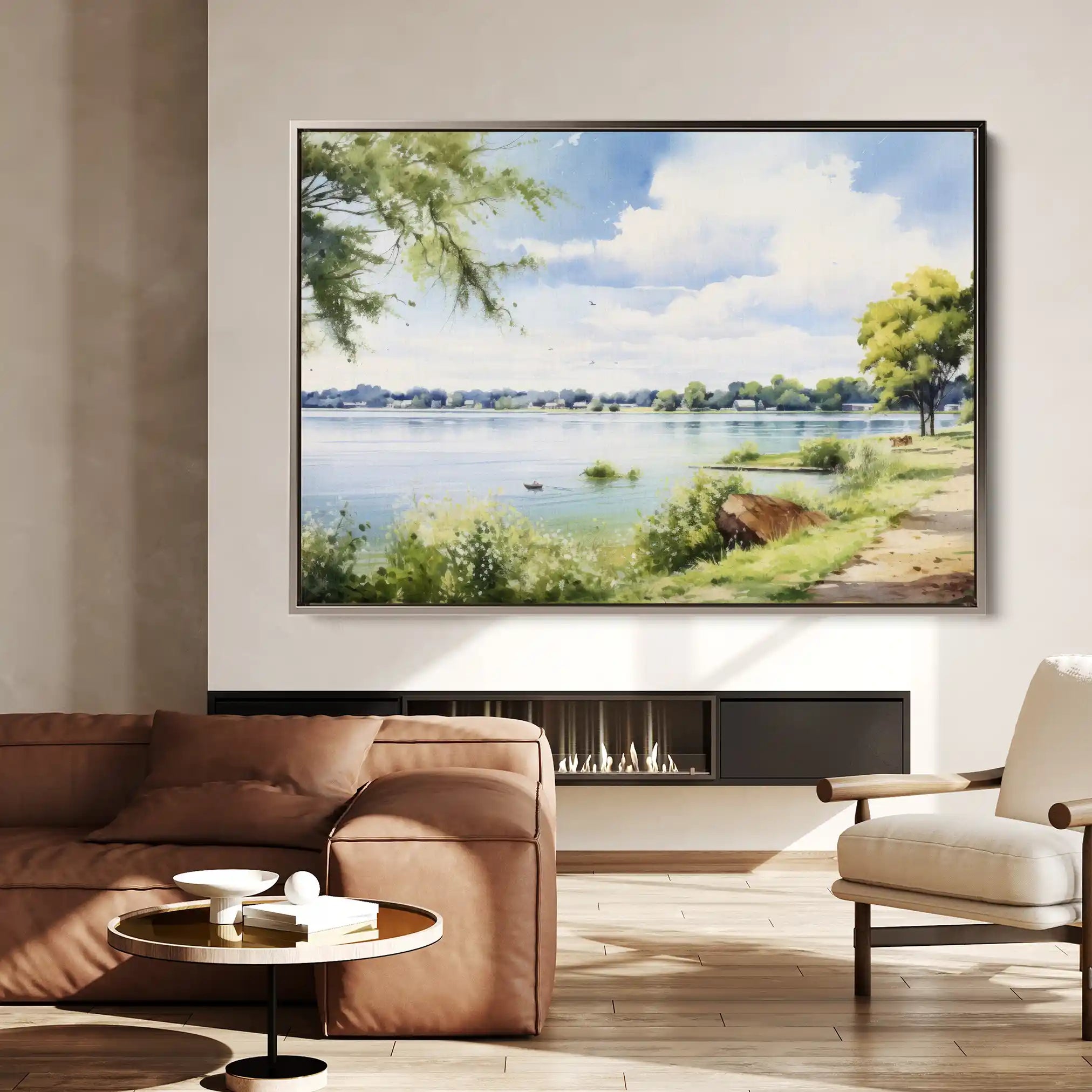 Landscape 118 Canvas Art 90 x 60 cm / Stretched on hidden frame