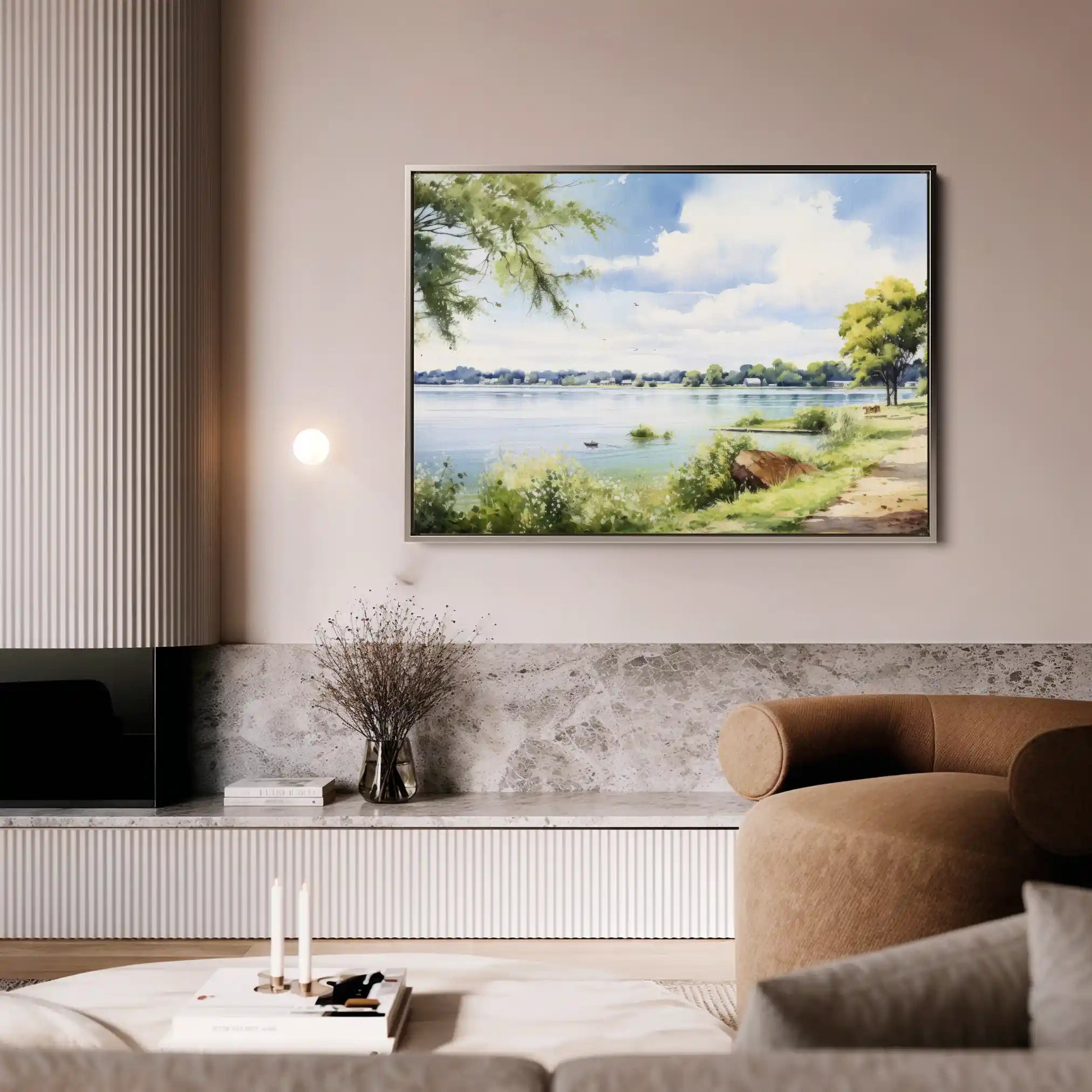 Landscape 118 Canvas Art 90 x 60 cm / Stretched on hidden frame