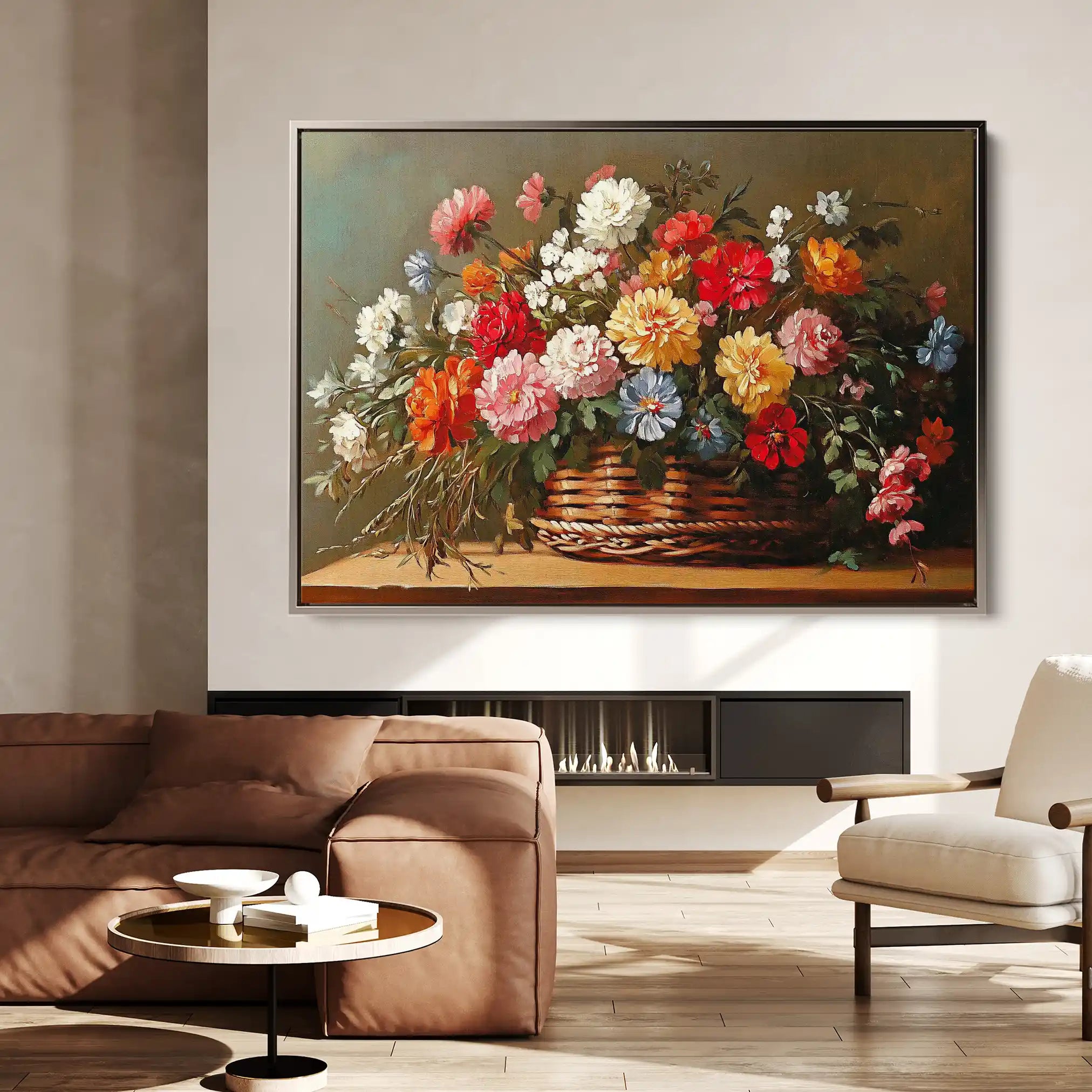 Floral Canvas Wall Art WAD1182-F 90 x 60 cm / Stretched on hidden frame
