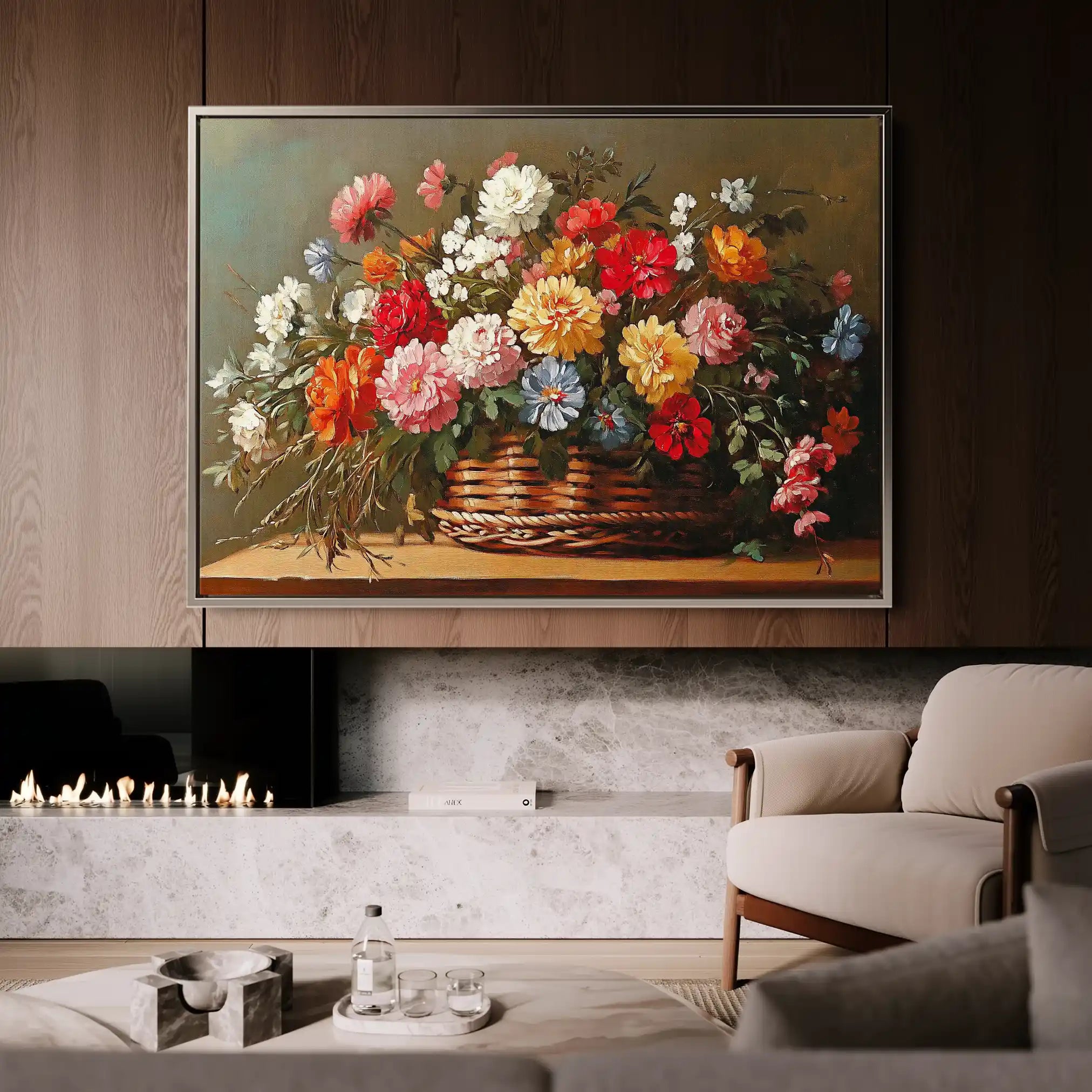 Floral Canvas Wall Art WAD1182-F 90 x 60 cm / Stretched on hidden frame