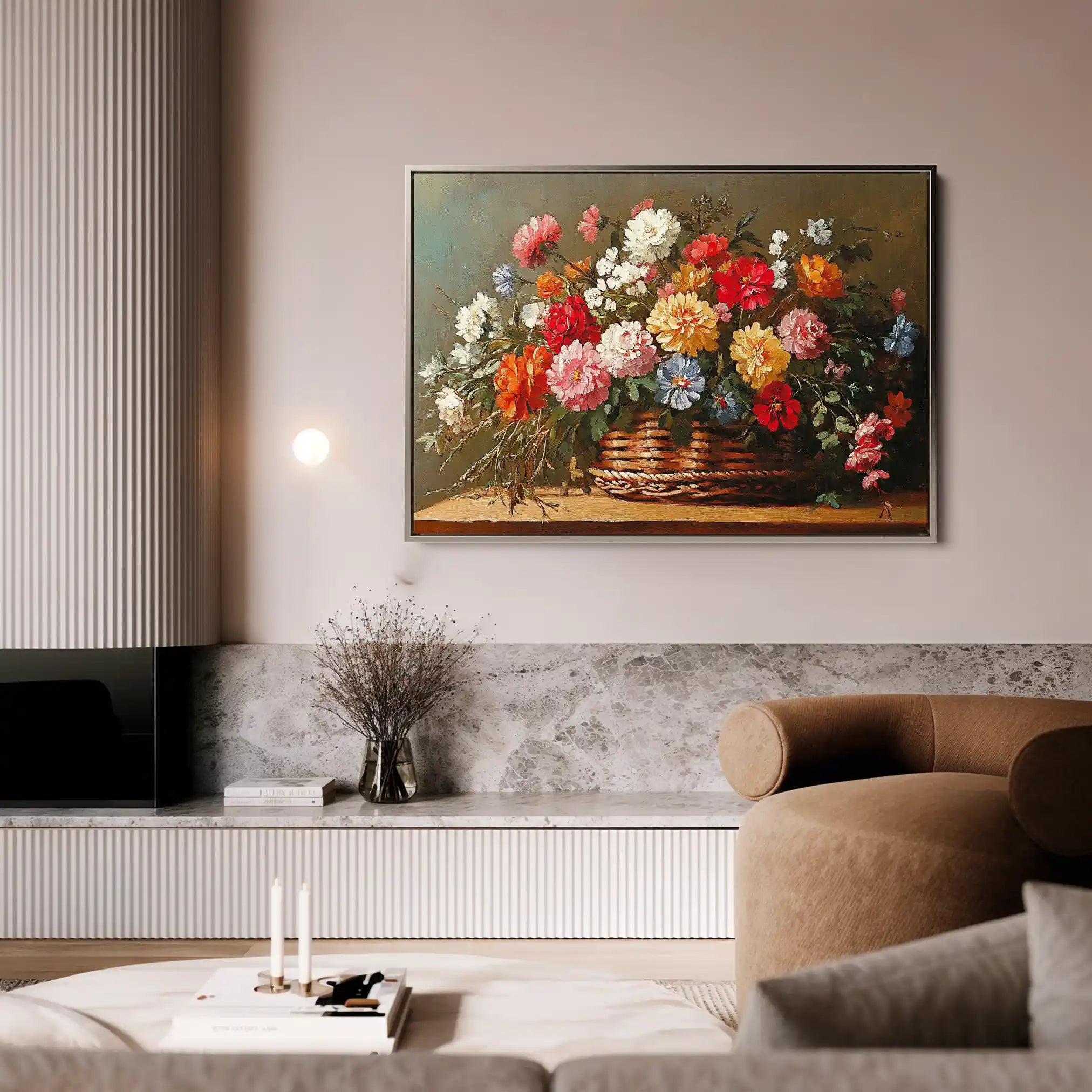 Floral Canvas Wall Art WAD1182-F 90 x 60 cm / Stretched on hidden frame
