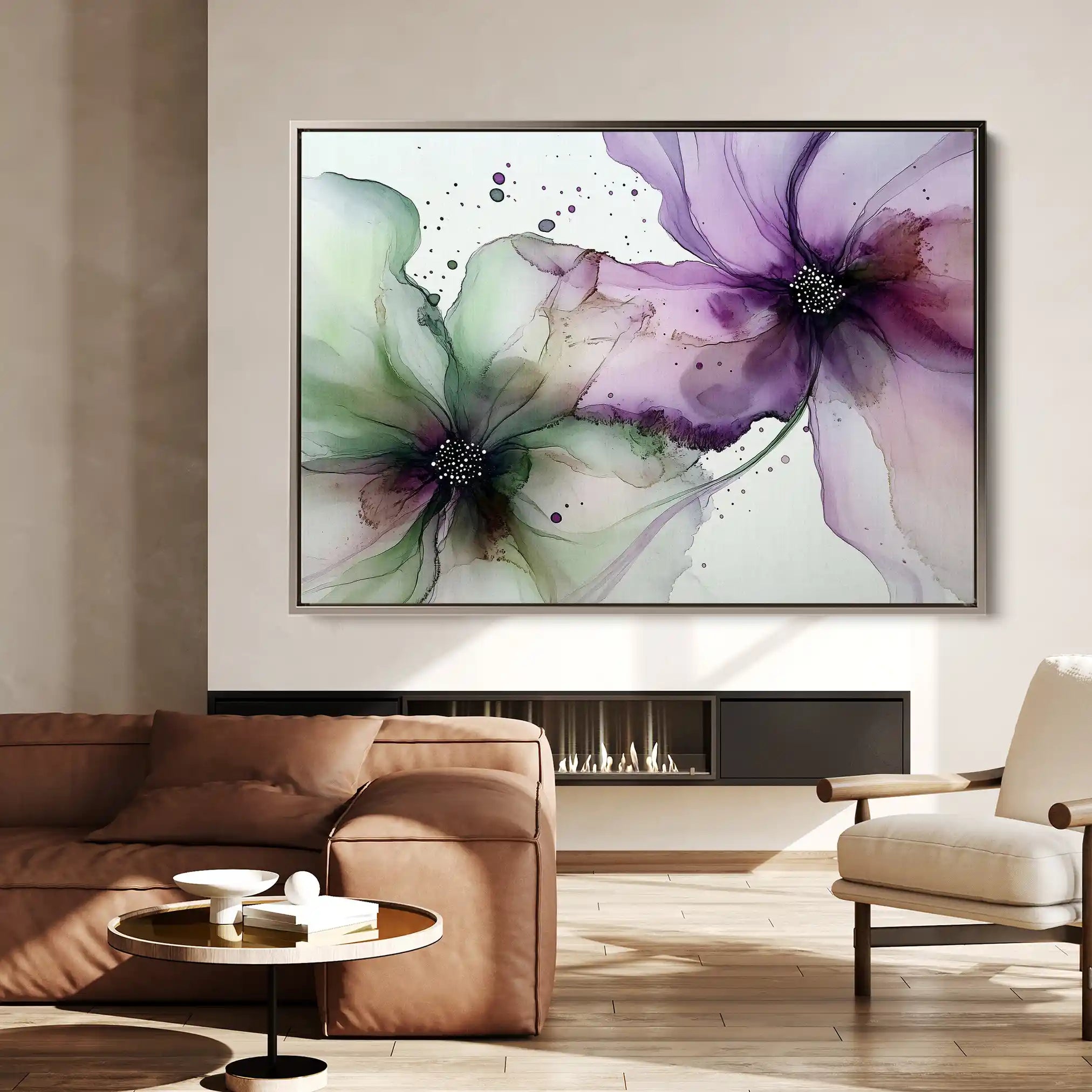 Floral Canvas Wall Art WAD1183-F 90 x 60 cm / Stretched on hidden frame