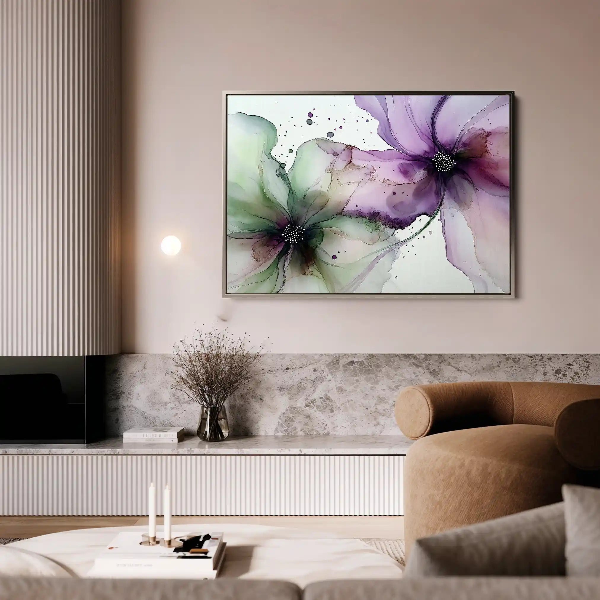 Floral Canvas Wall Art WAD1183-F 90 x 60 cm / Stretched on hidden frame