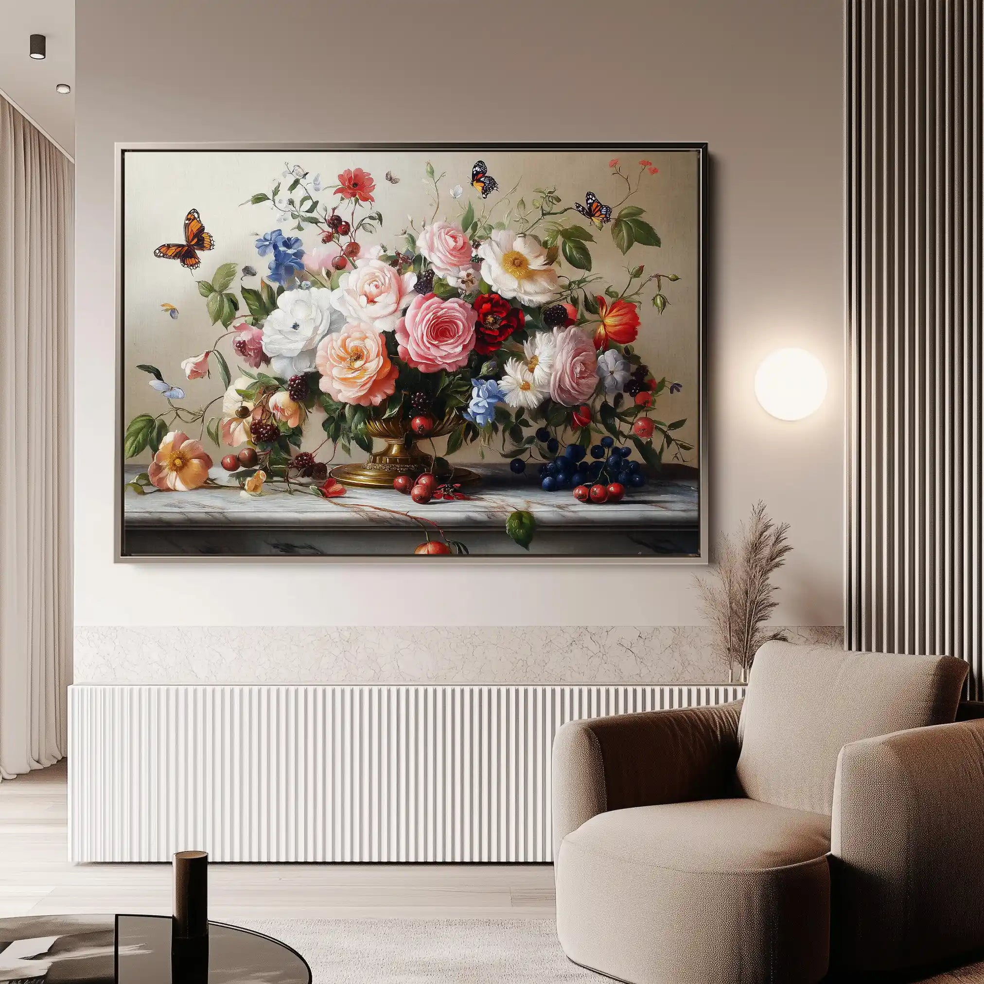 Floral Canvas Wall Art WAD1187-F 90 x 60 cm / Stretched on hidden frame