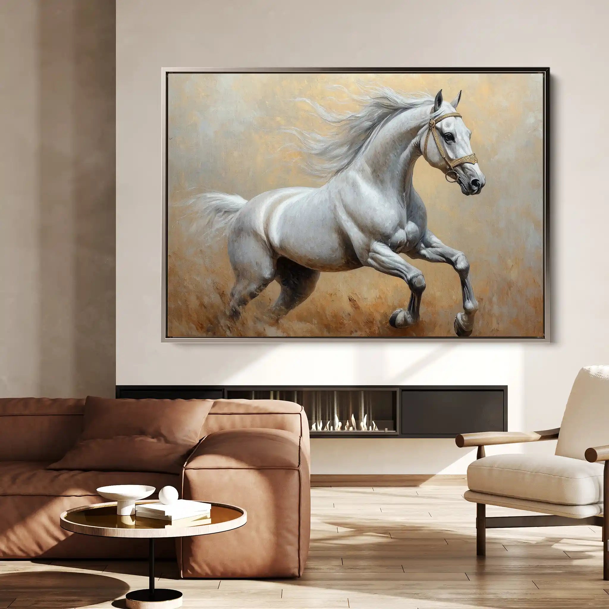 Horses 119 Canvas Art 90 x 60 cm / Stretched on hidden frame