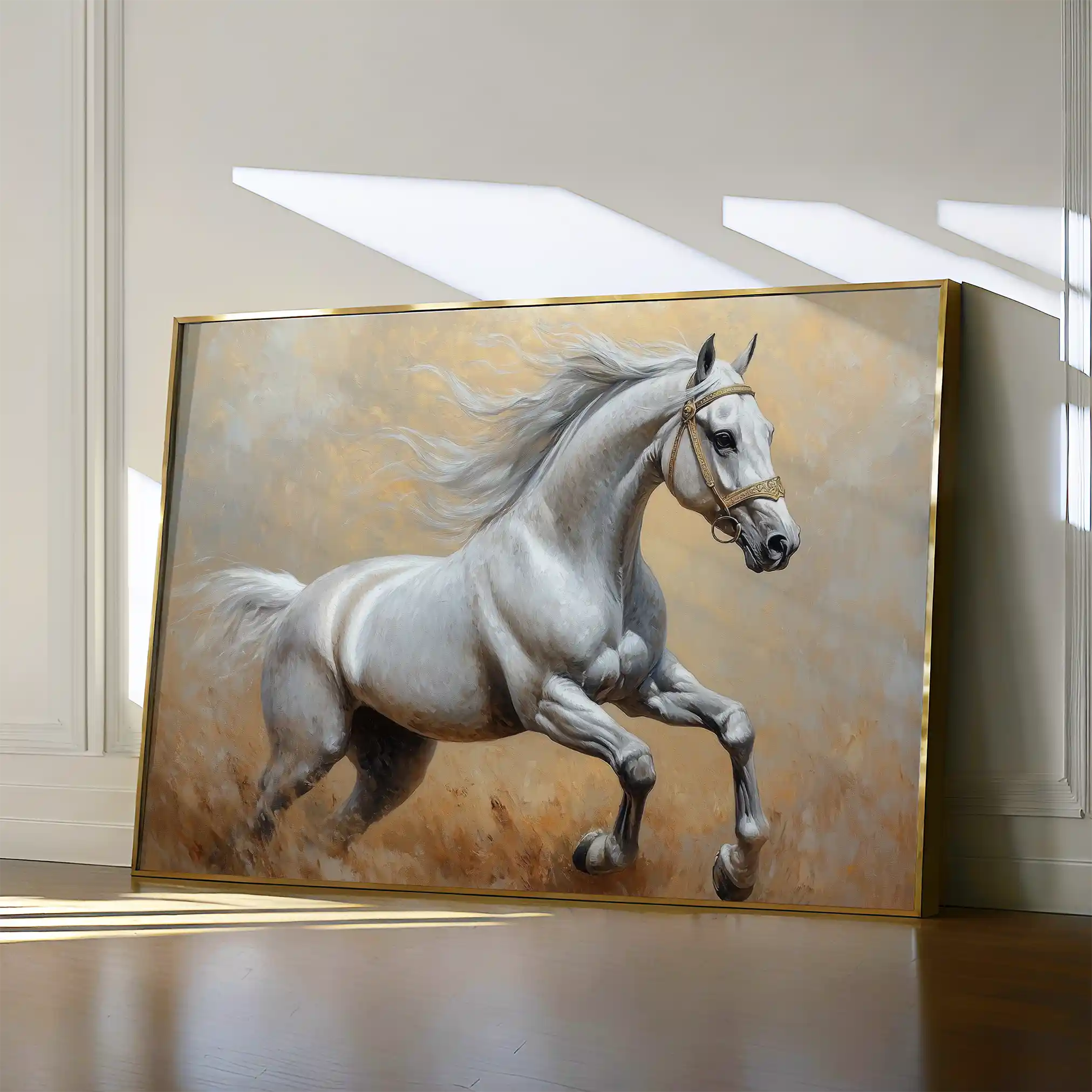 Horses 119 Canvas Art 90 x 60 cm / Stretched on hidden frame