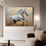 Horses 119 Canvas Art 90 x 60 cm / Stretched on hidden frame