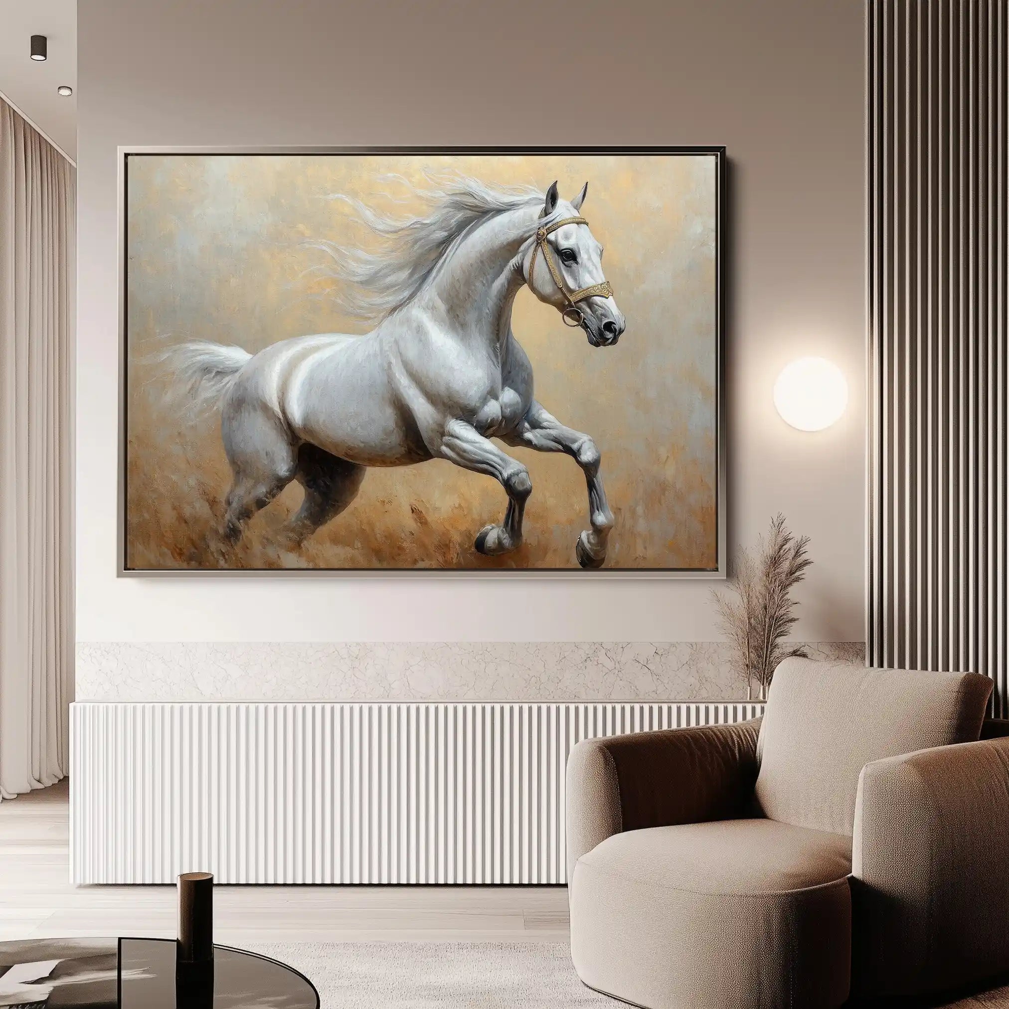 Horses 119 Canvas Art 90 x 60 cm / Stretched on hidden frame