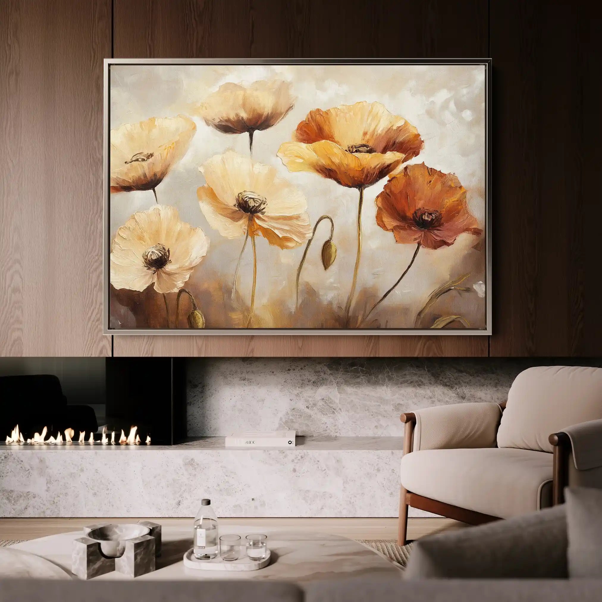 Floral Canvas Wall Art WAD1194-F 90 x 60 cm / Stretched on hidden frame