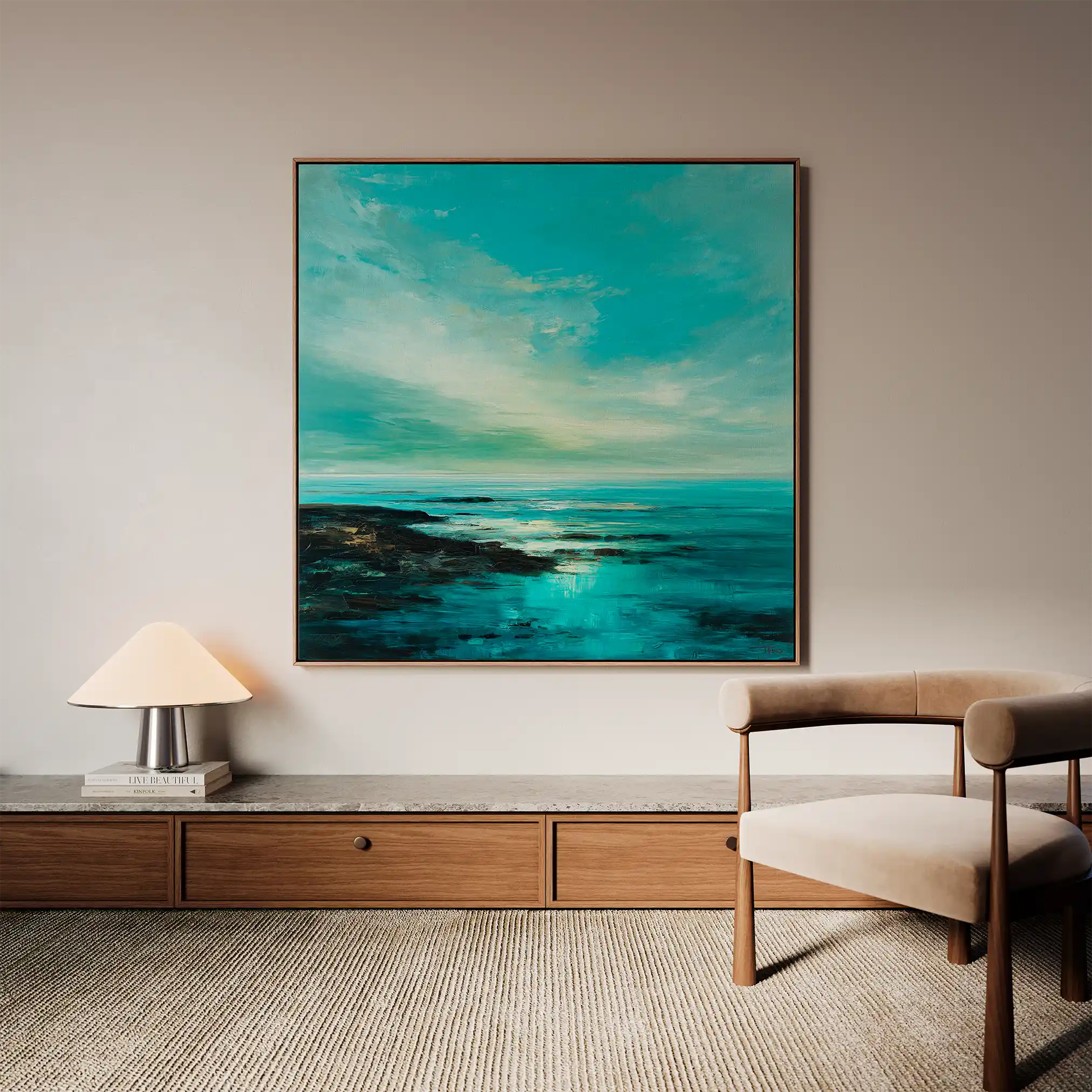 Abstract 1195 Canvas Art 60 x 60 cm / Stretched on hidden frame