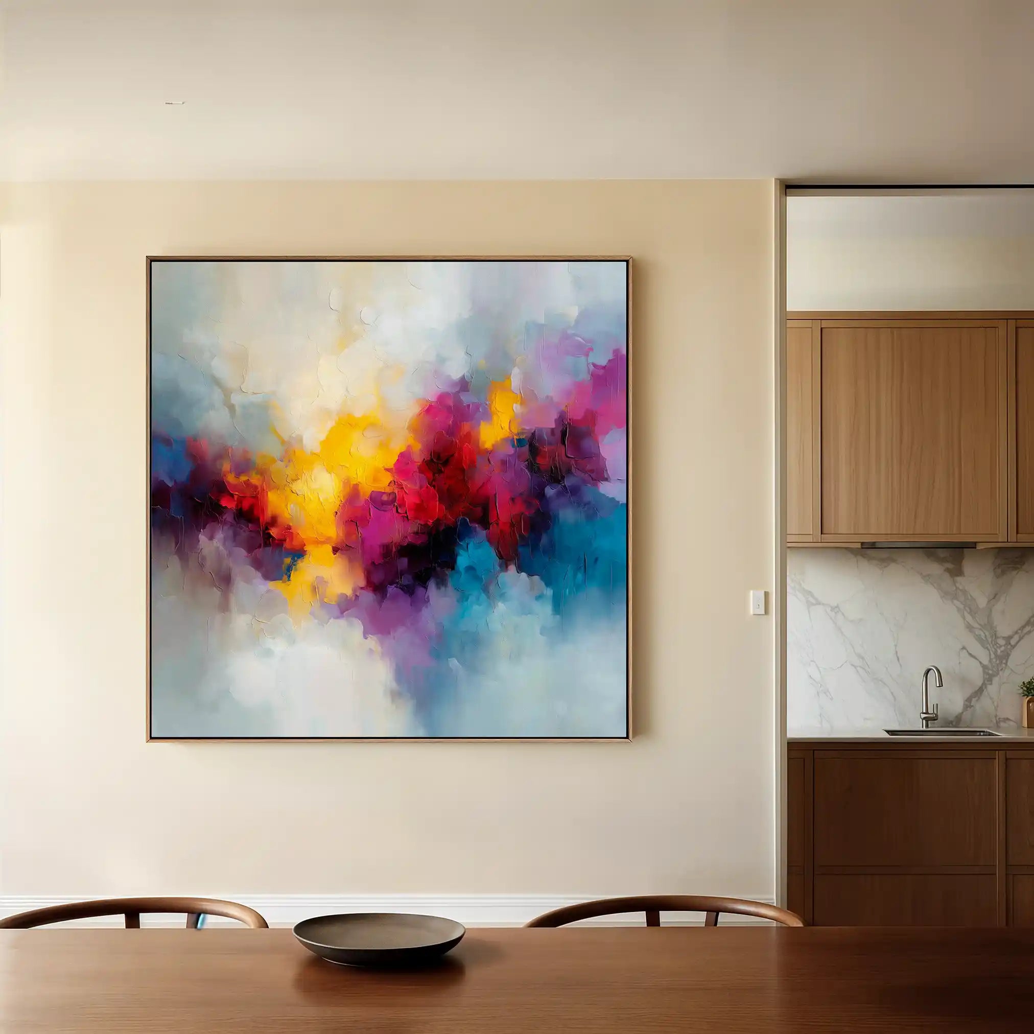 Abstract 1197 Canvas Art 60 x 60 cm / Stretched on hidden frame