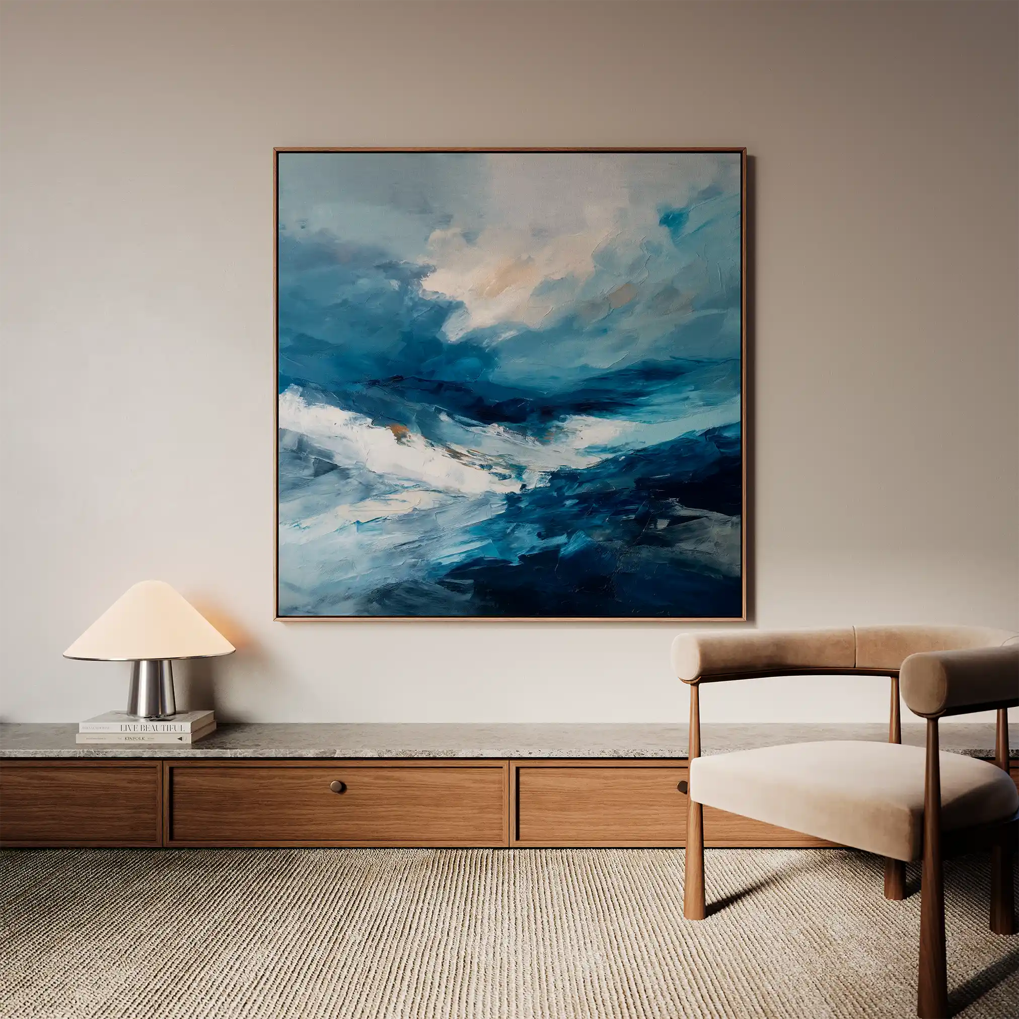 Abstract 1198 Canvas Art 60 x 60 cm / Stretched on hidden frame