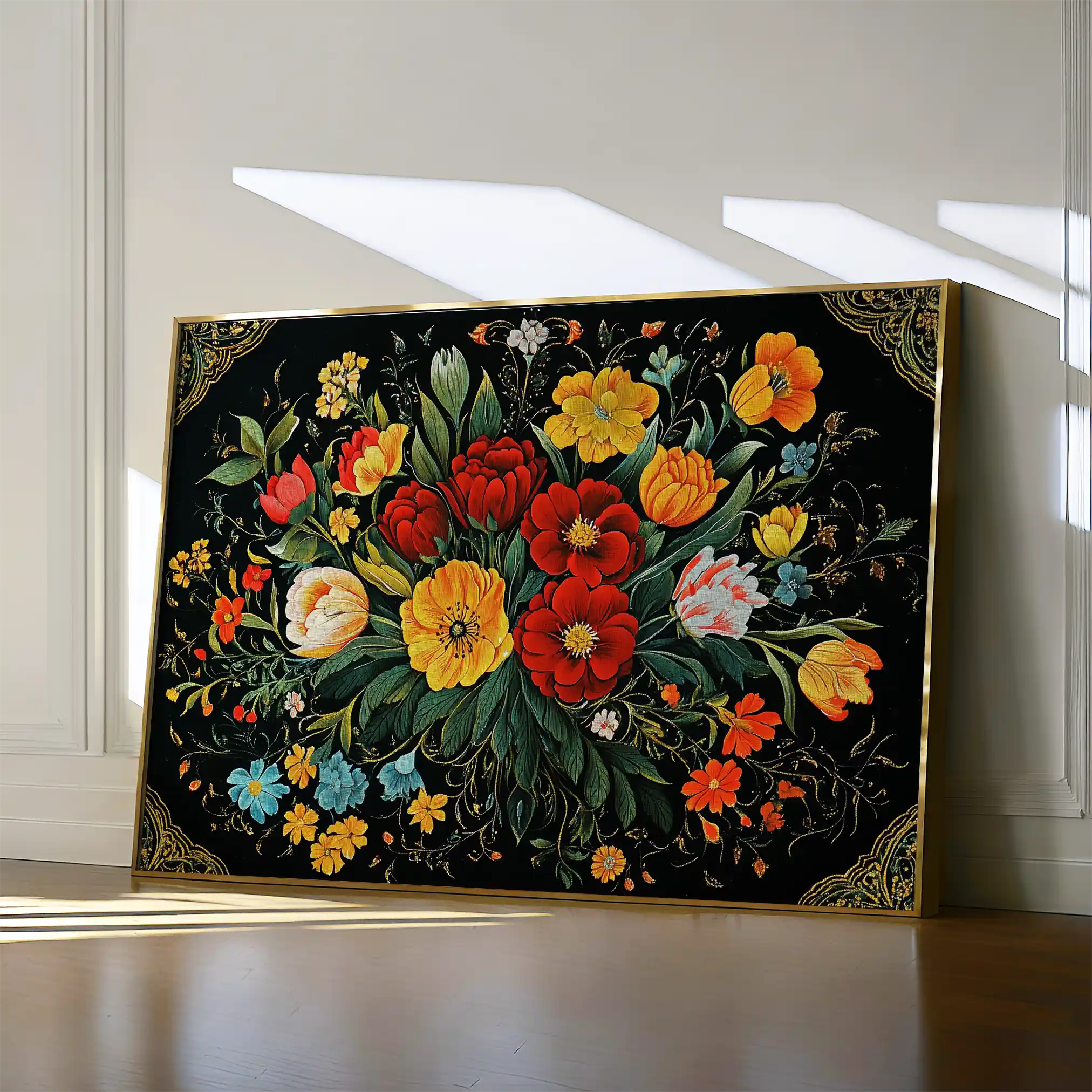 Floral Canvas Wall Art WAD1199-F 90 x 60 cm / Stretched on hidden frame