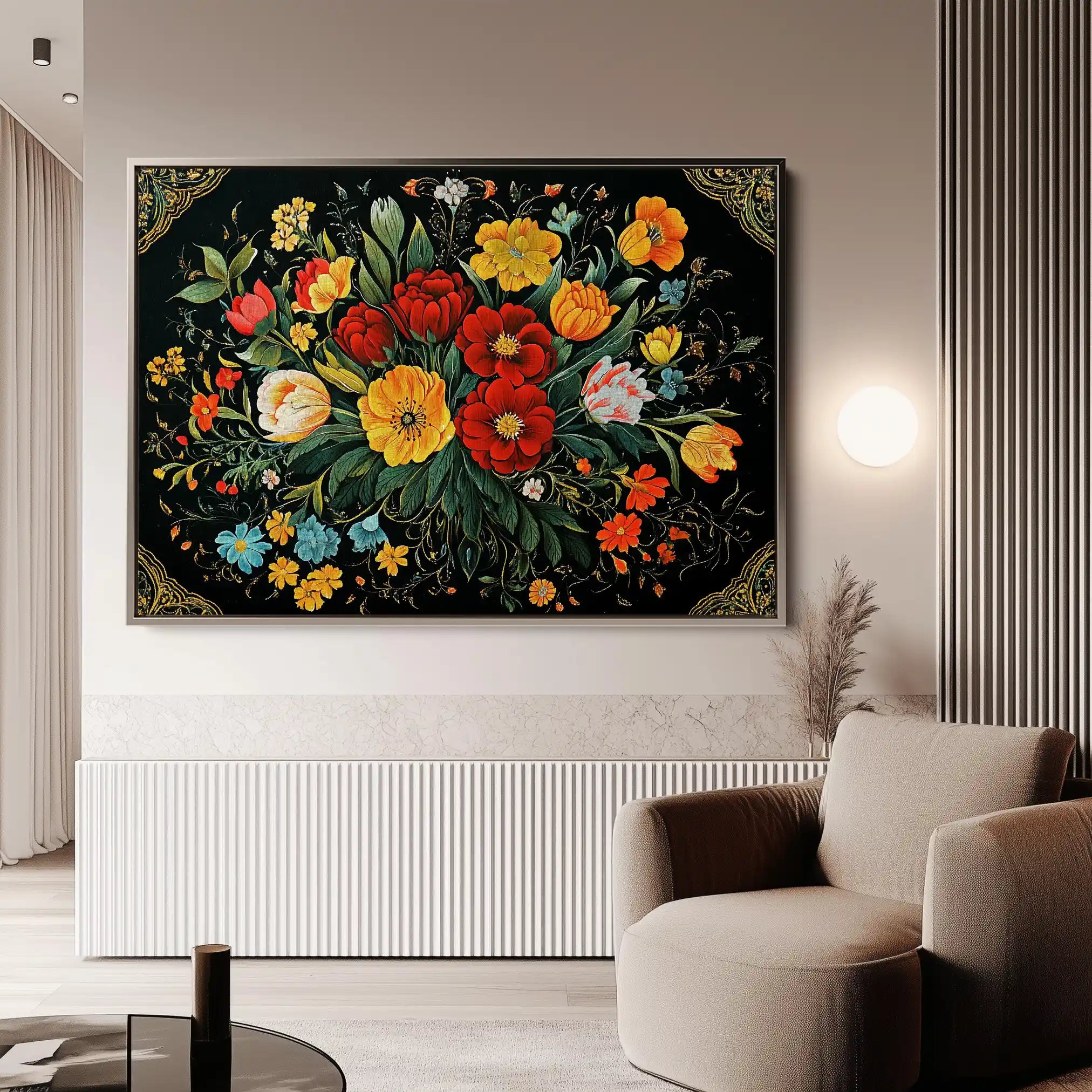 Floral Canvas Wall Art WAD1199-F 90 x 60 cm / Stretched on hidden frame
