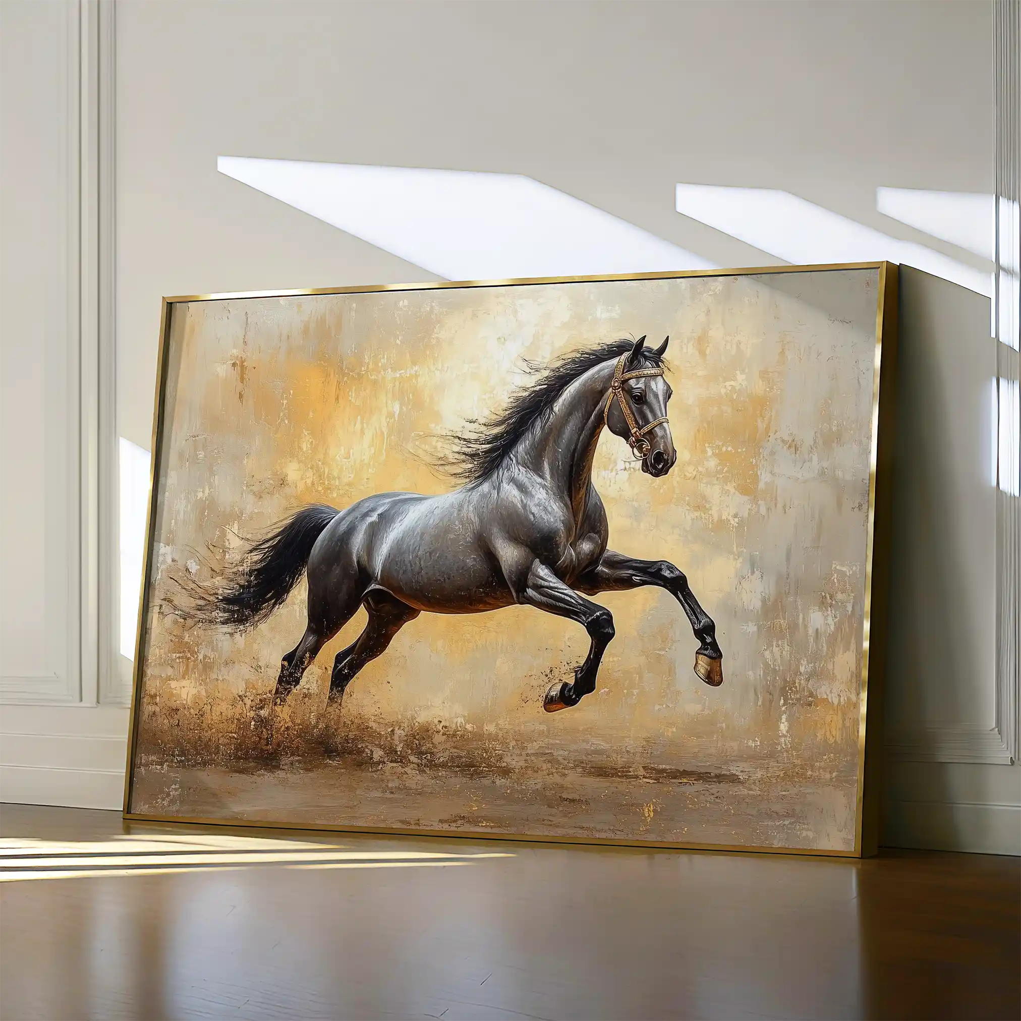 Horses 120 Canvas Art 90 x 60 cm / Stretched on hidden frame