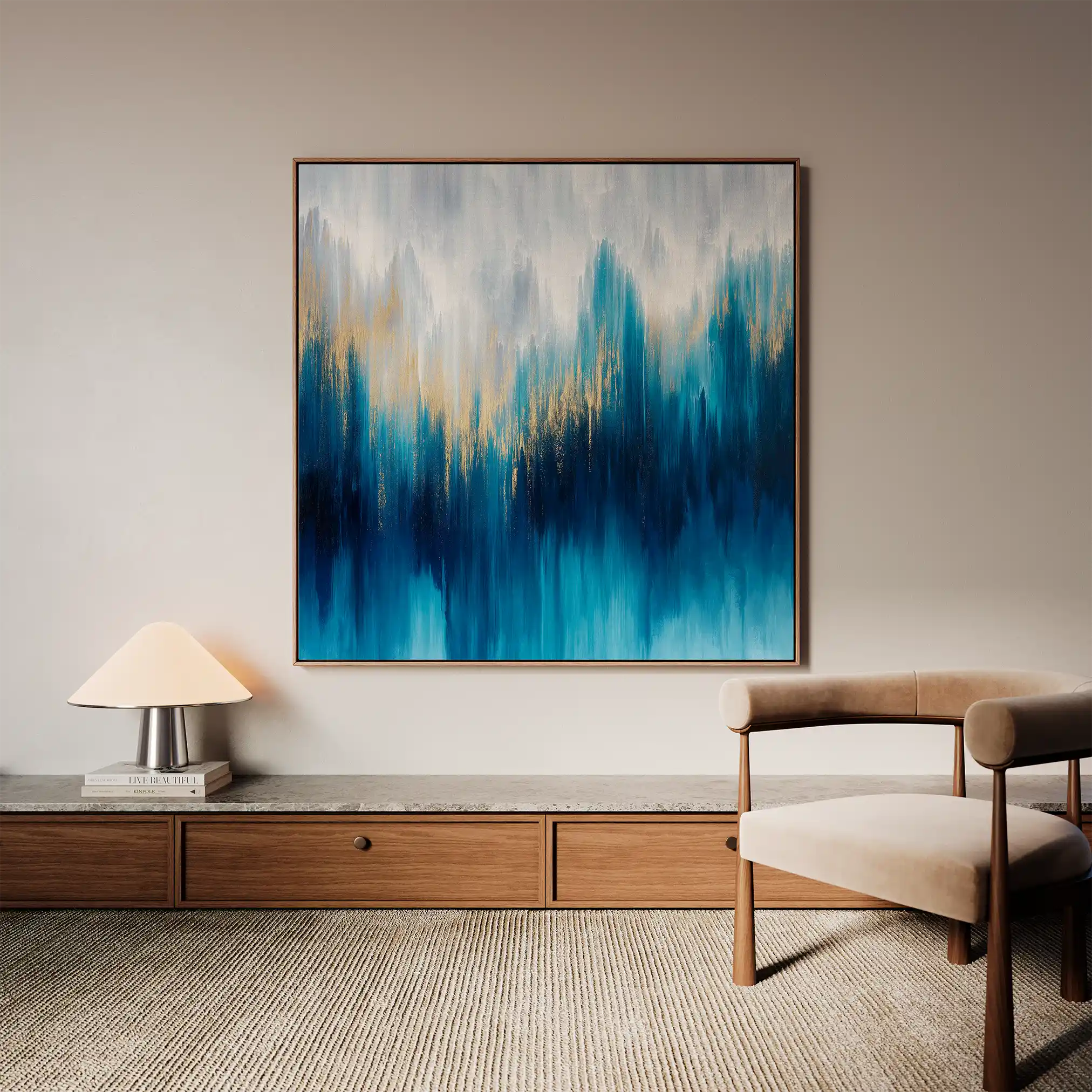 Abstract 1200 Canvas Art 60 x 60 cm / Stretched on hidden frame