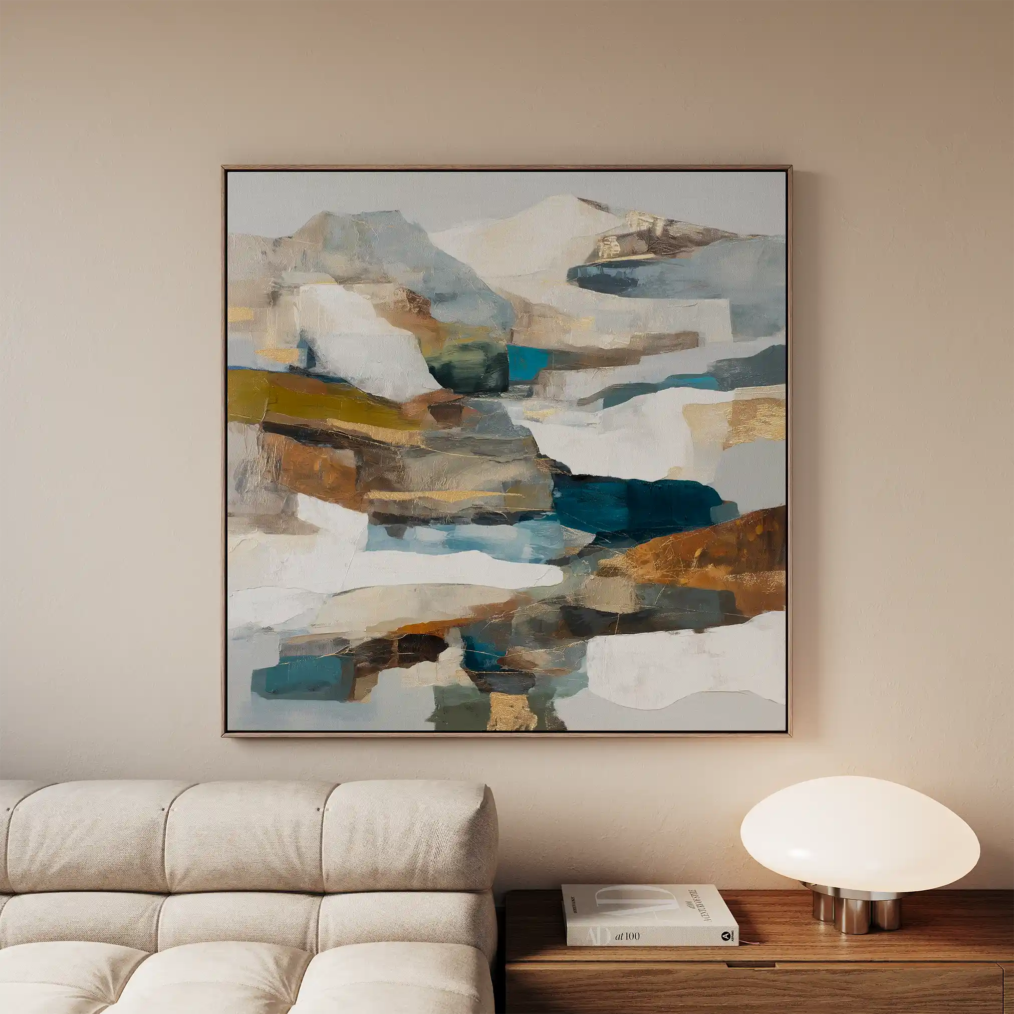 Abstract 1201 Canvas Art 60 x 60 cm / Stretched on hidden frame