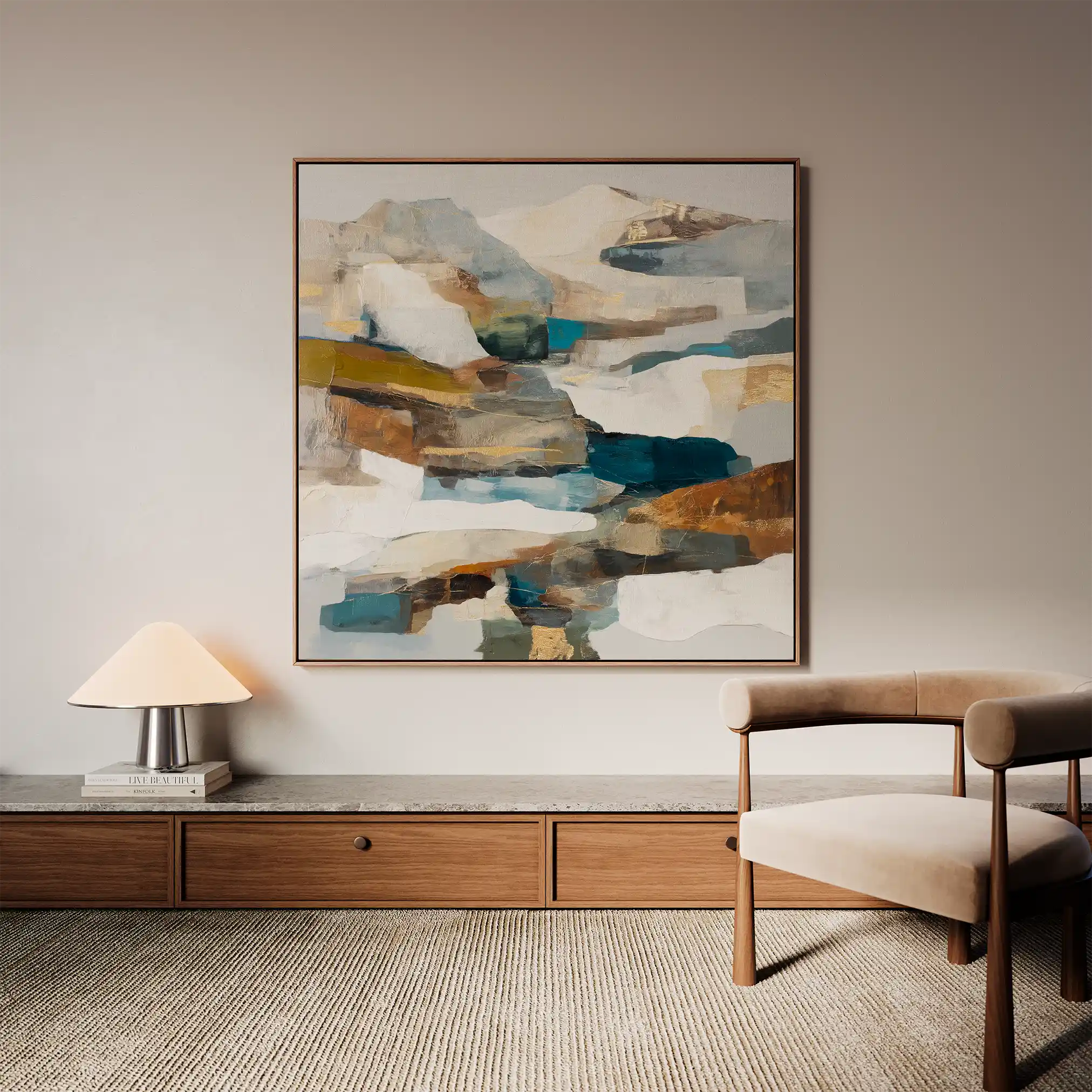 Abstract 1201 Canvas Art 60 x 60 cm / Stretched on hidden frame