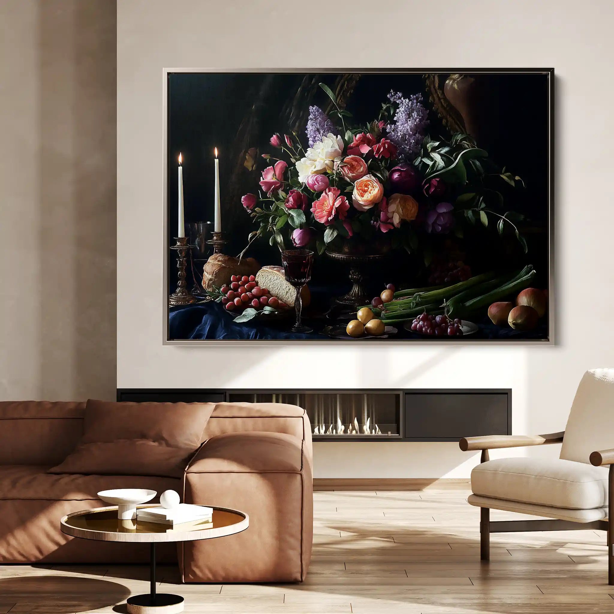 Floral Canvas Wall Art WAD1202-F 90 x 60 cm / Stretched on hidden frame