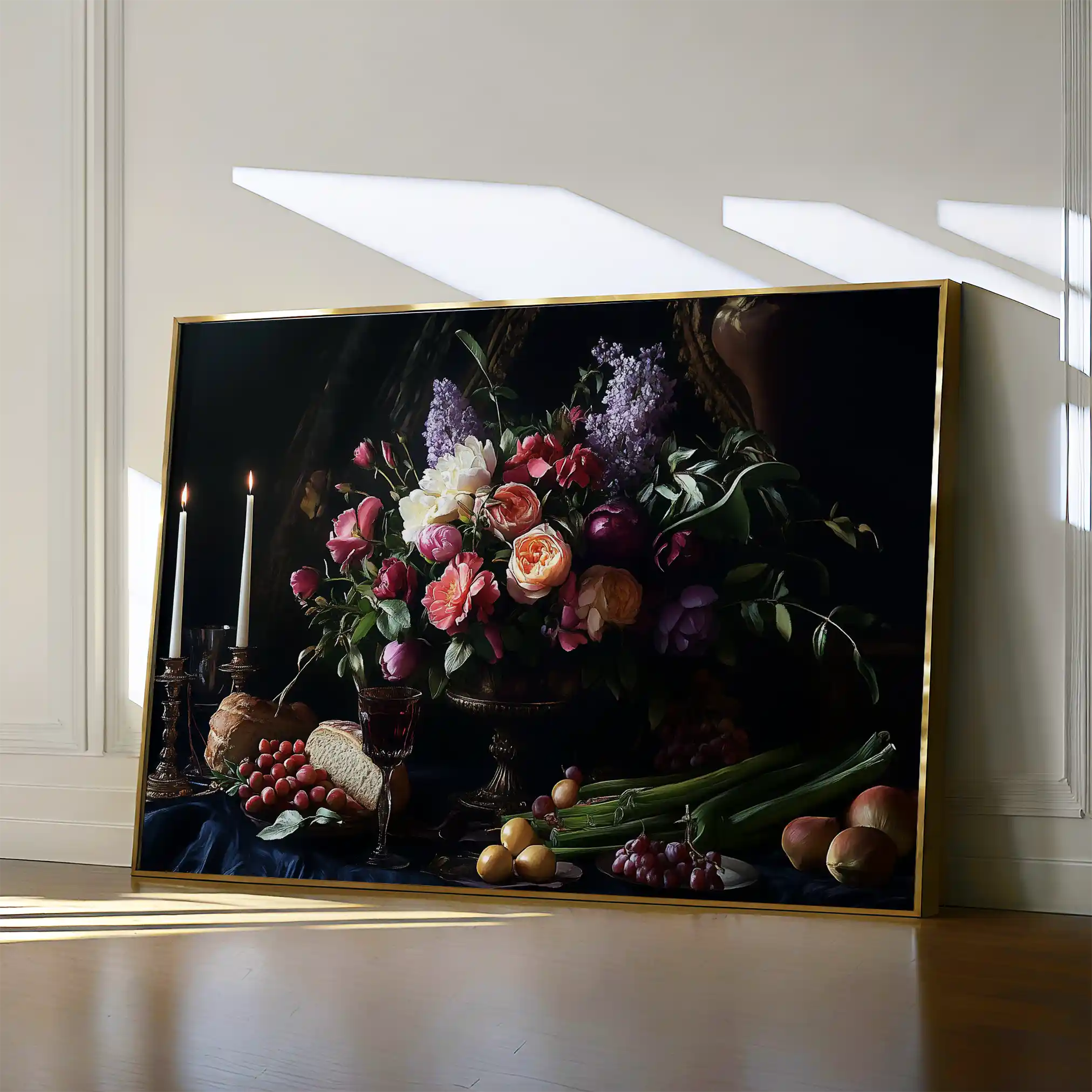 Floral Canvas Wall Art WAD1202-F 90 x 60 cm / Stretched on hidden frame