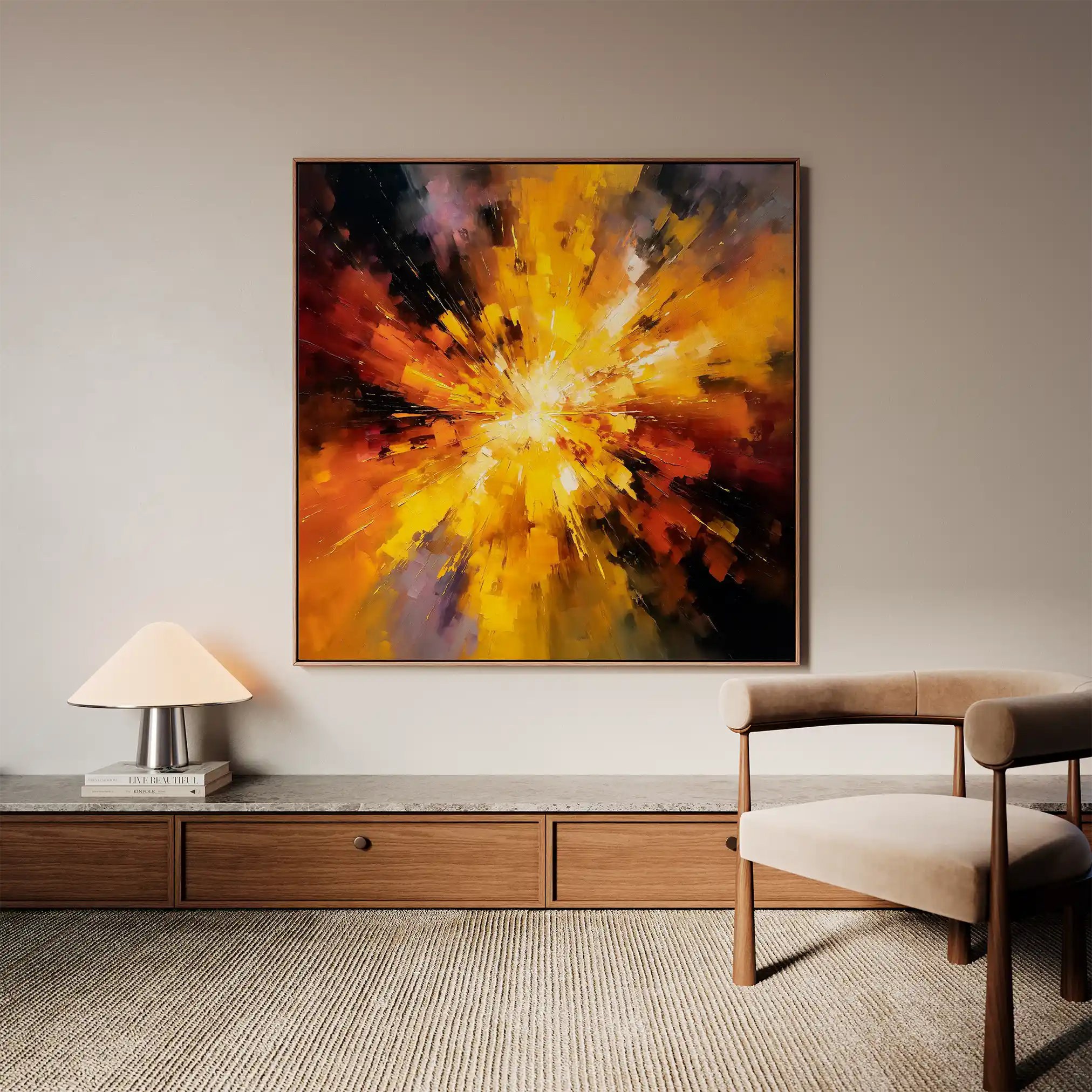 Abstract 1206 Canvas Art 60 x 60 cm / Stretched on hidden frame