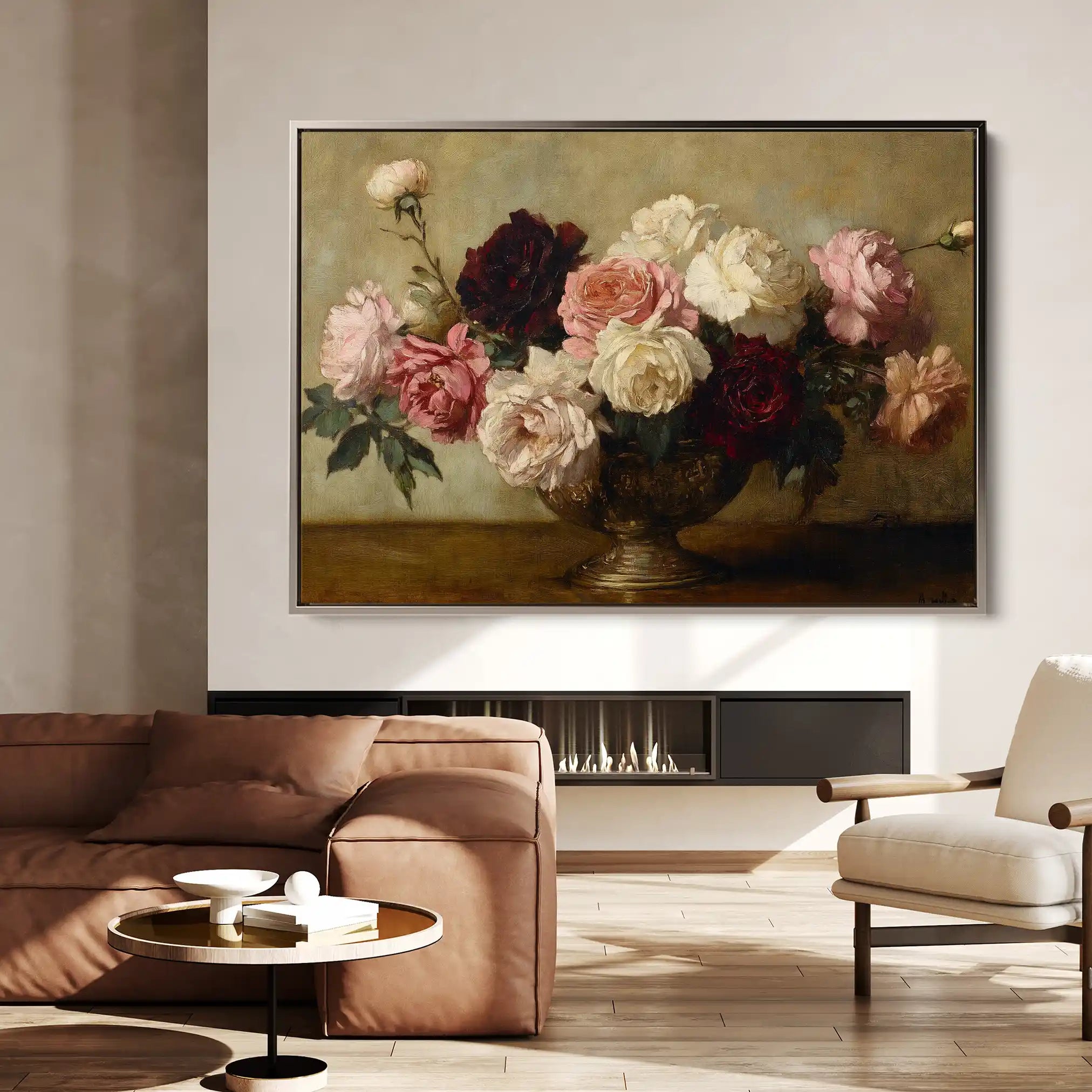 Floral Canvas Wall Art WAD1206-F 90 x 60 cm / Stretched on hidden frame