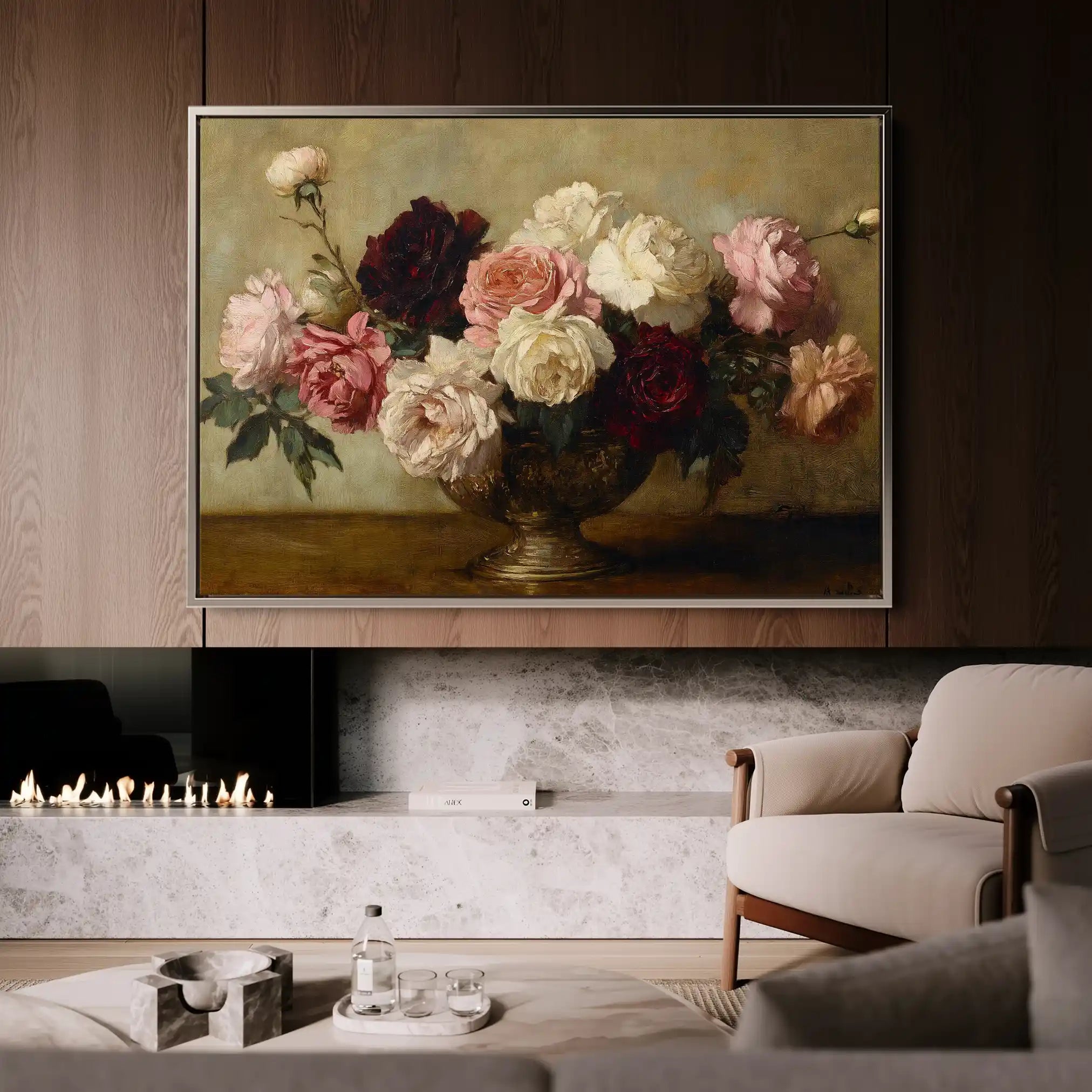 Floral Canvas Wall Art WAD1206-F 90 x 60 cm / Stretched on hidden frame