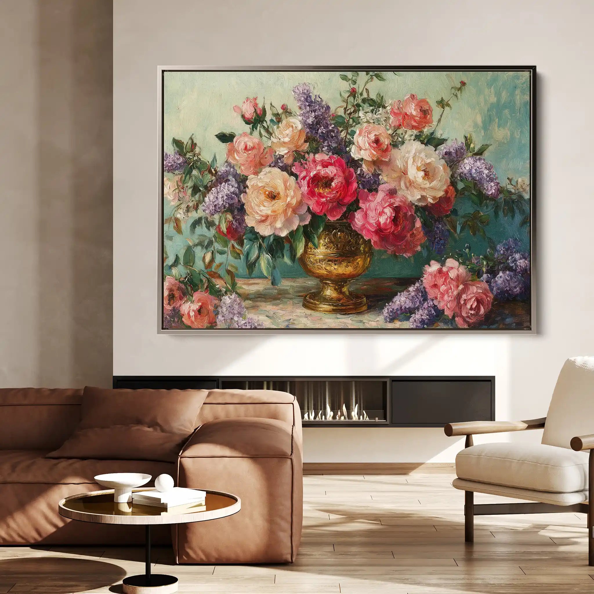 Floral Canvas Wall Art WAD1208-F 90 x 60 cm / Stretched on hidden frame