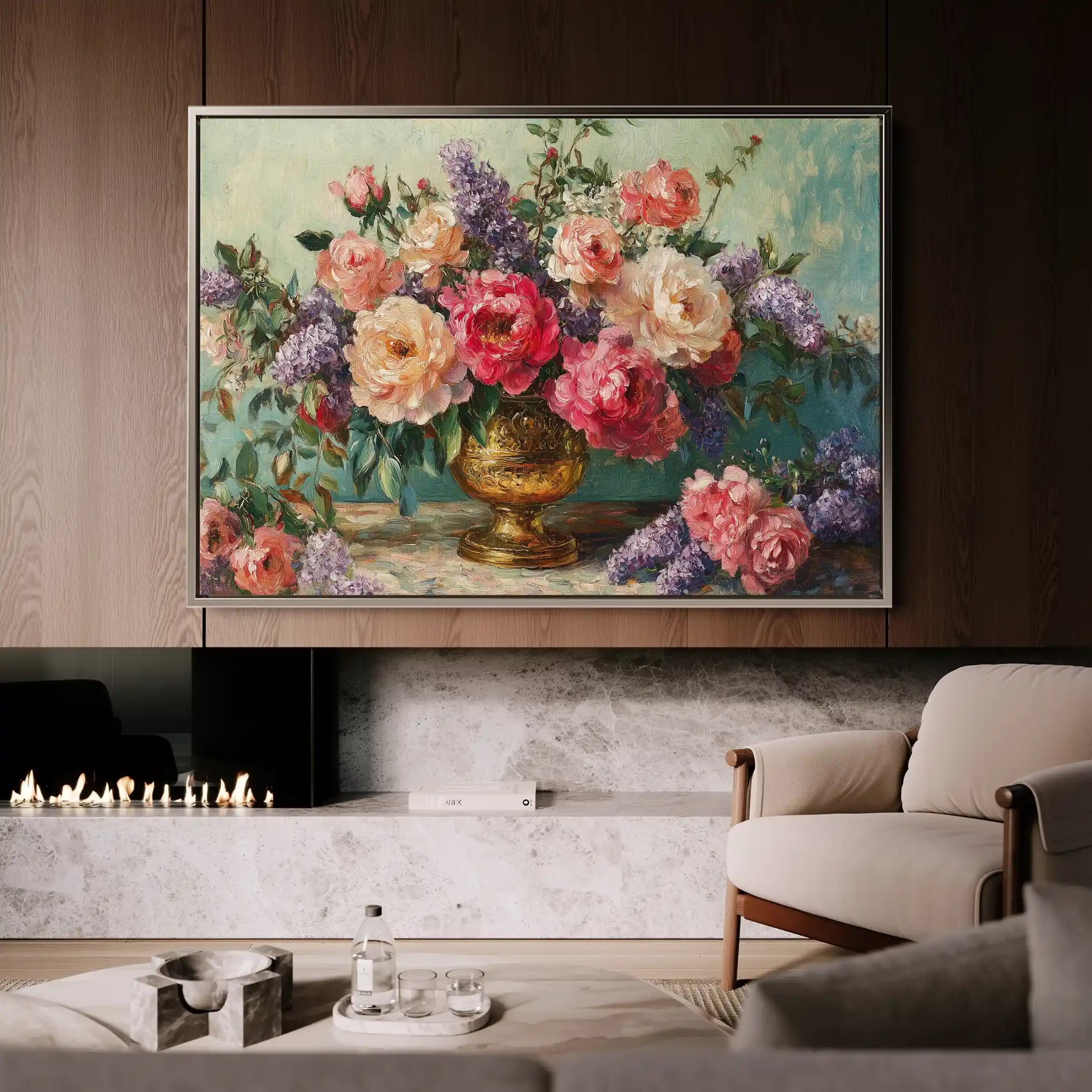 Floral Canvas Wall Art WAD1208-F 90 x 60 cm / Stretched on hidden frame