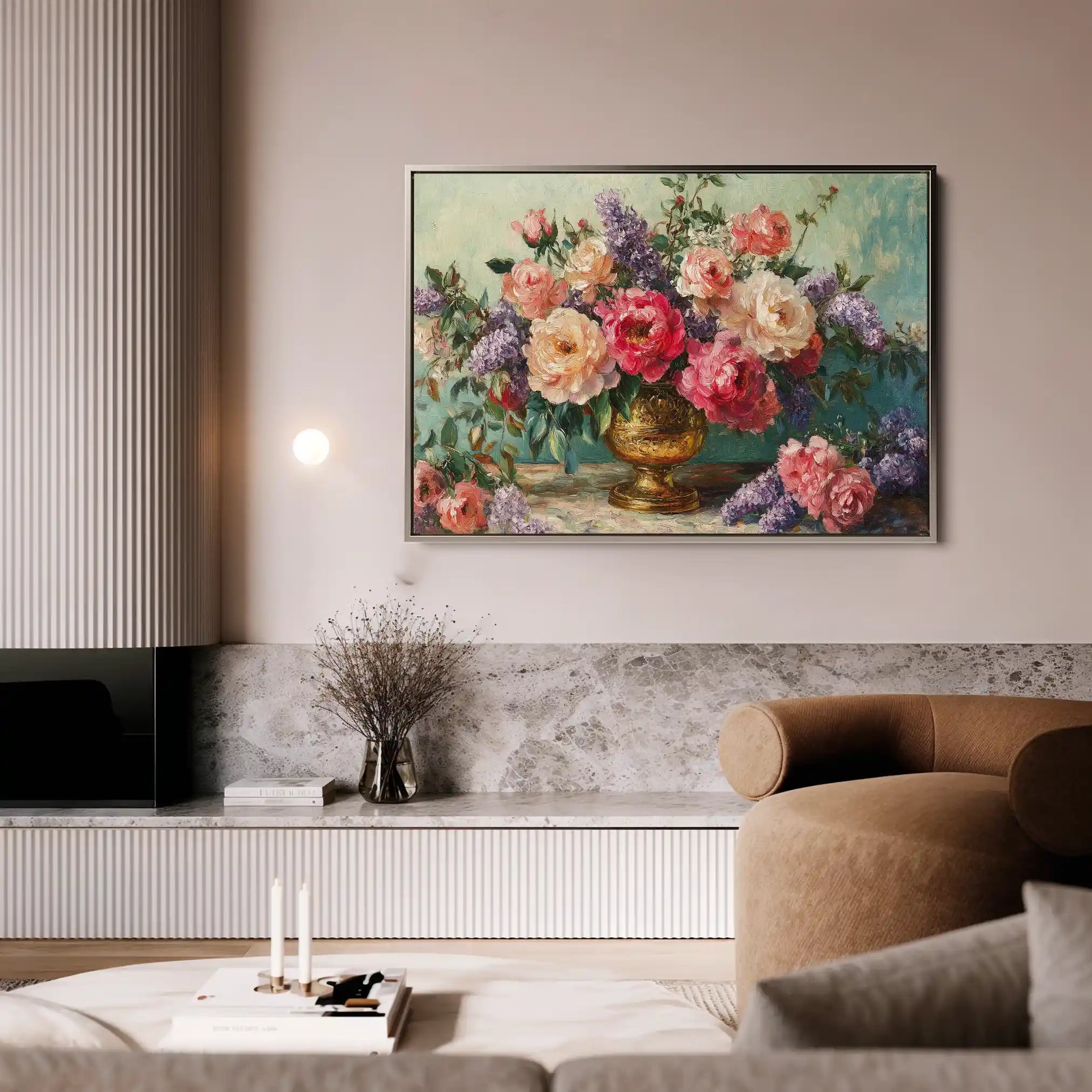 Floral Canvas Wall Art WAD1208-F 90 x 60 cm / Stretched on hidden frame