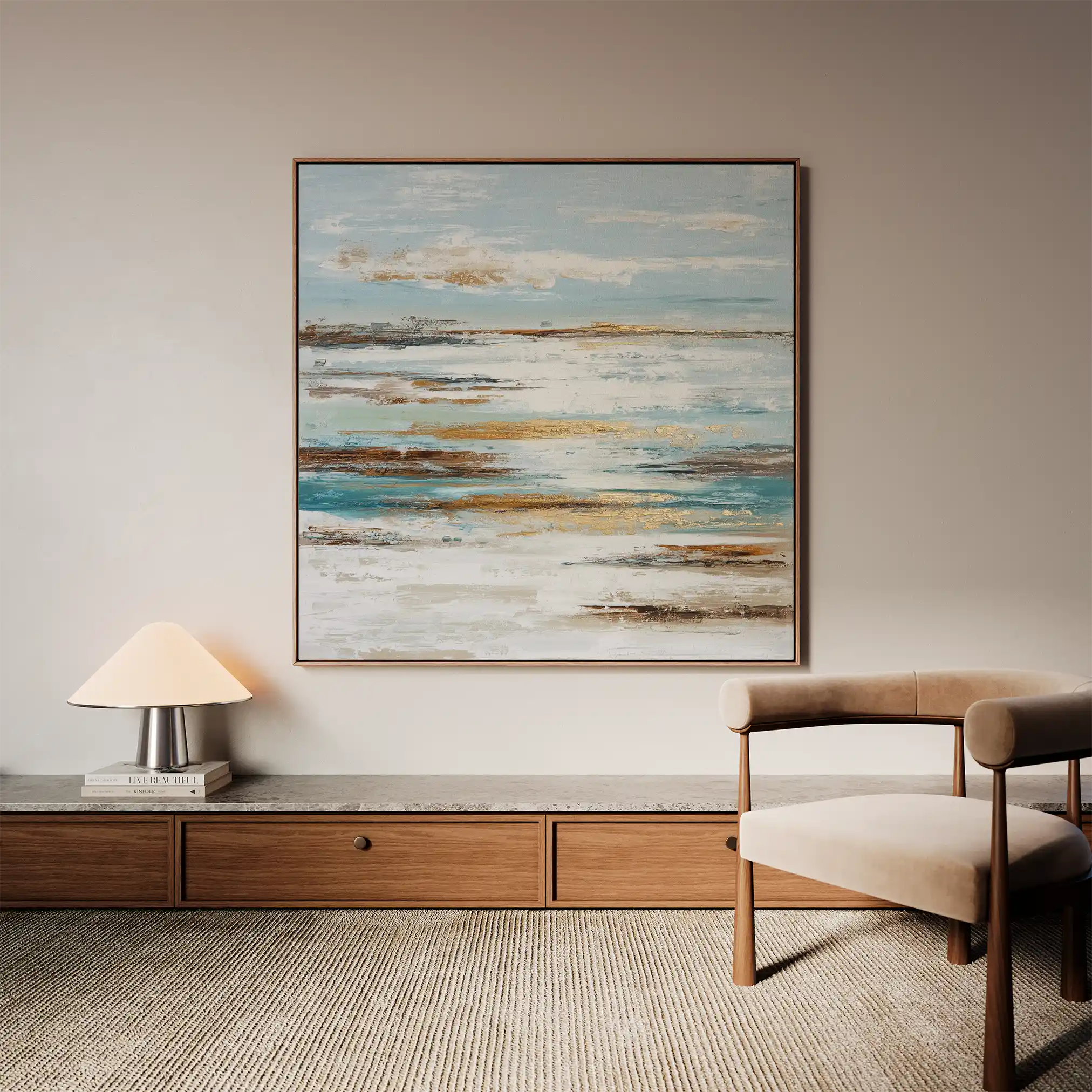 Abstract 1209 Canvas Art 60 x 60 cm / Stretched on hidden frame