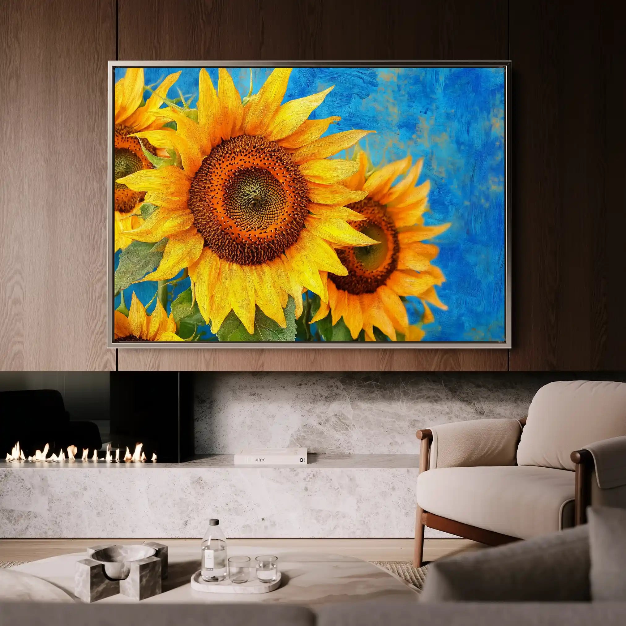 Floral Canvas Wall Art WAD1209-F 90 x 60 cm / Stretched on hidden frame