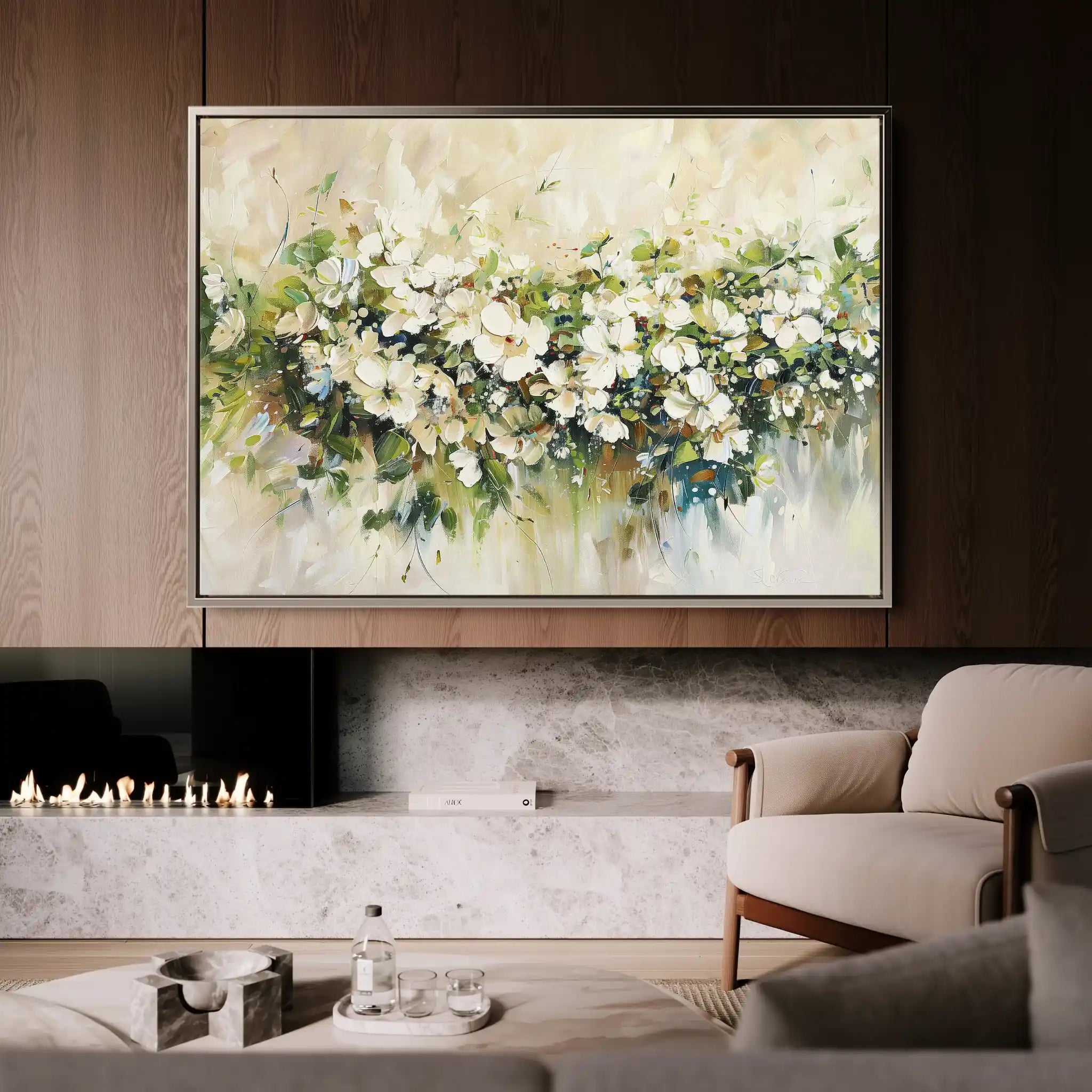 Floral Canvas Wall Art WAD121-F 90 x 60 cm / Stretched on hidden frame