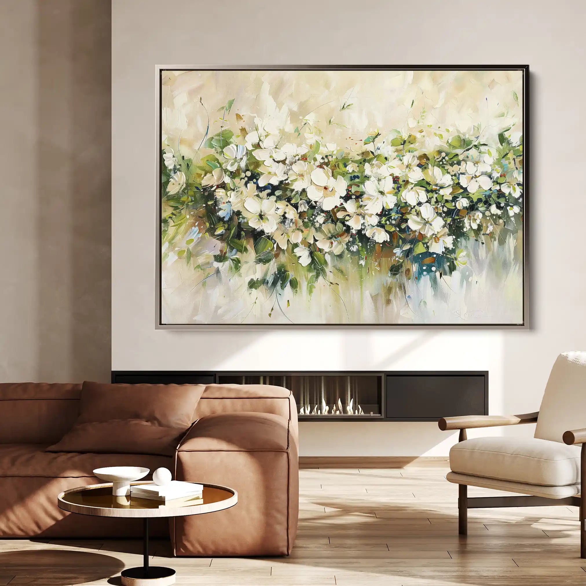 Floral Canvas Wall Art WAD121-F 90 x 60 cm / Stretched on hidden frame