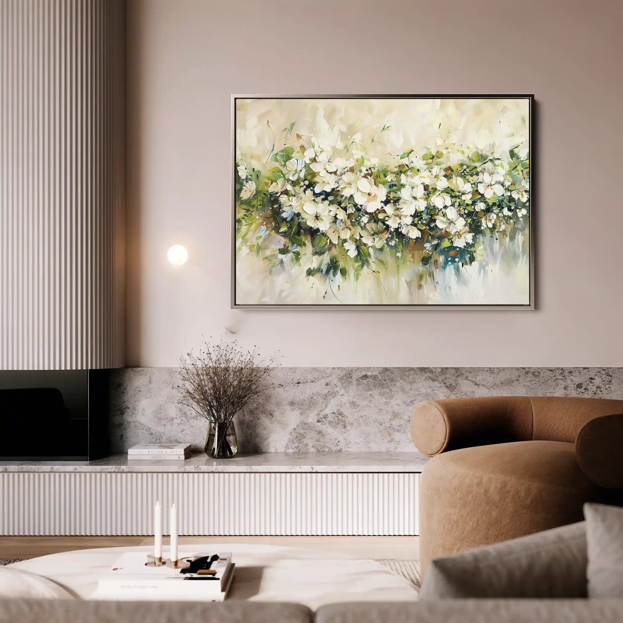 Floral Canvas Wall Art WAD121-F 90 x 60 cm / Stretched on hidden frame