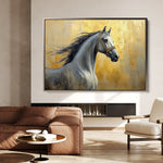 Horses 121 Canvas Art 90 x 60 cm / Stretched on hidden frame