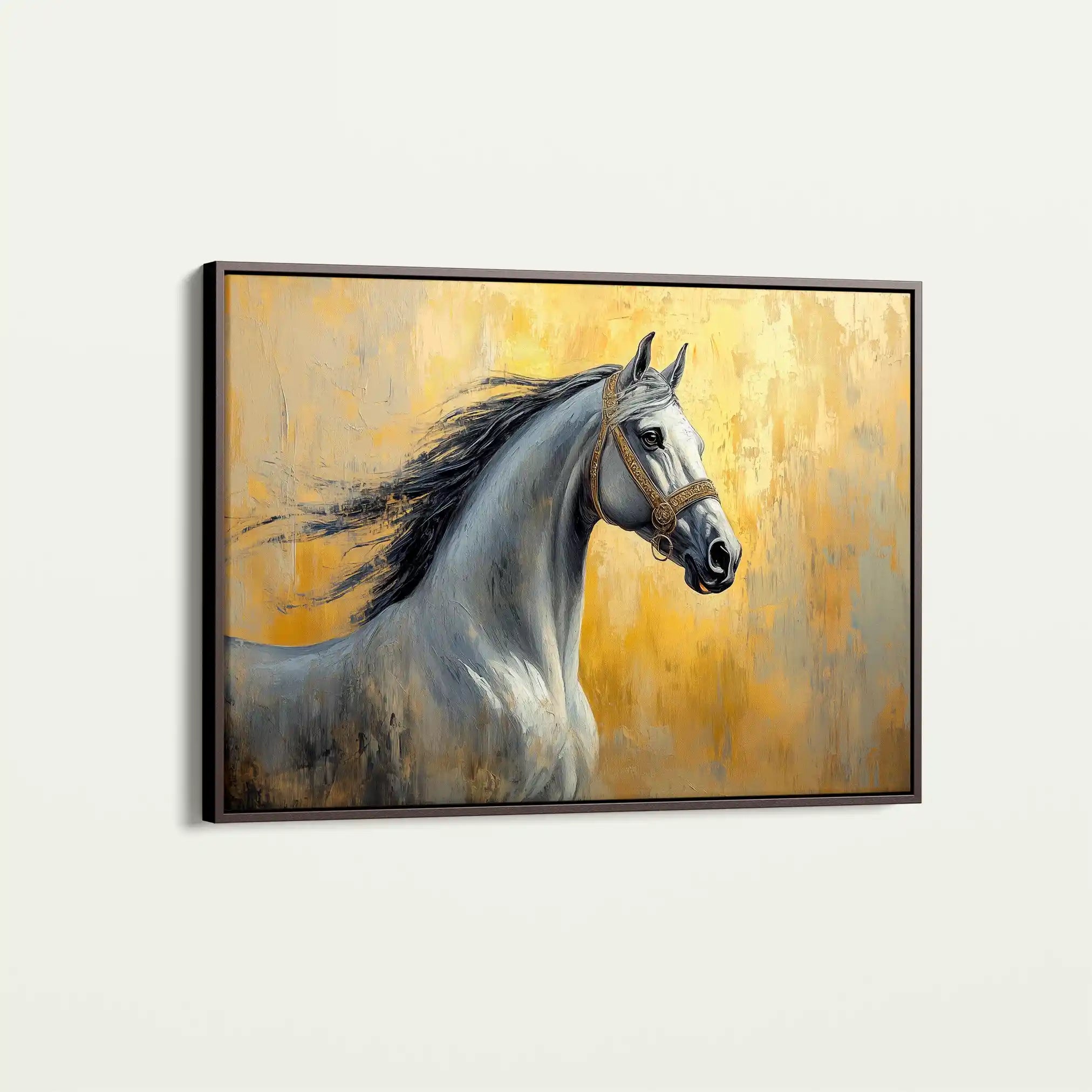 Horses 121 Canvas Art 90 x 60 cm / Stretched on hidden frame