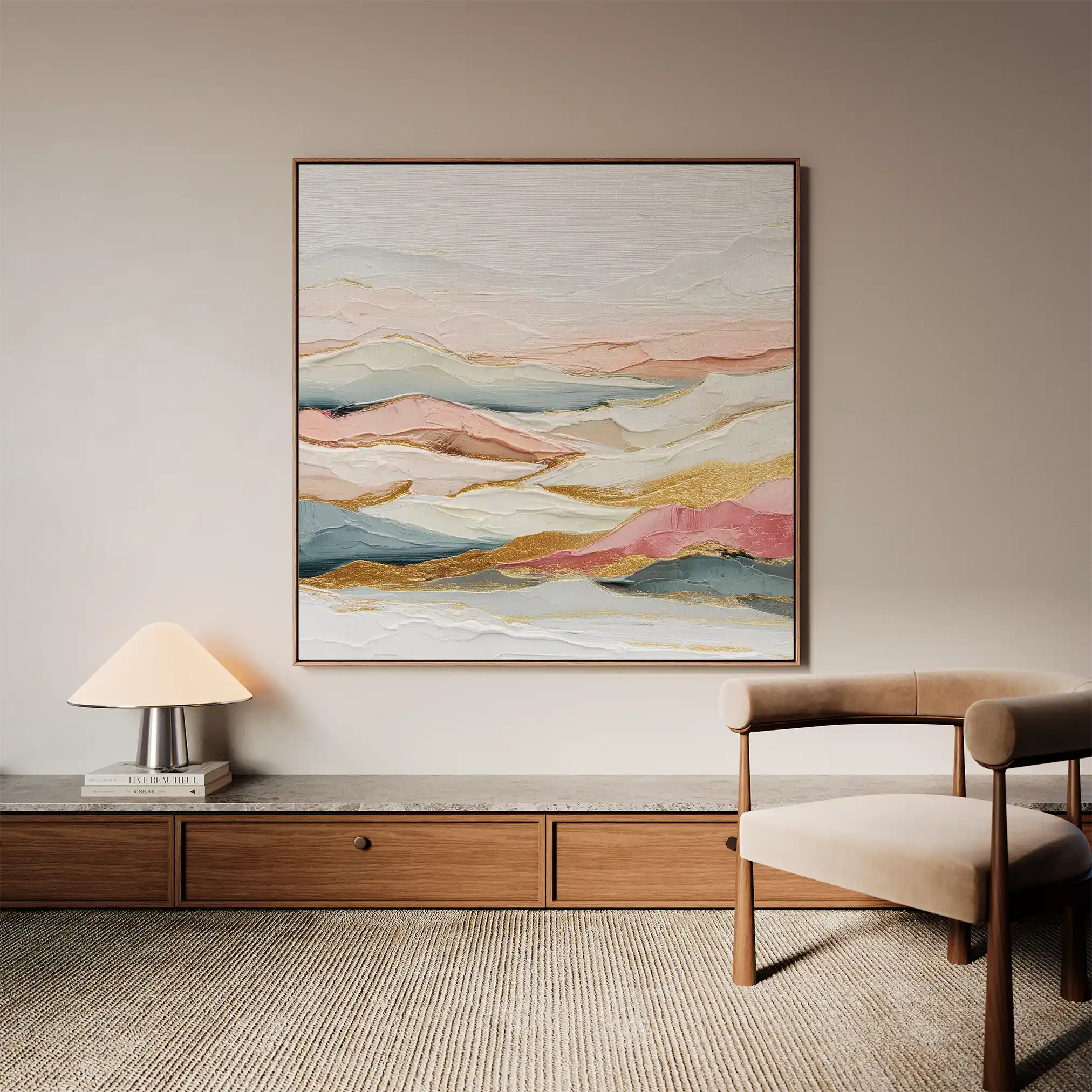 Abstract 1214 Canvas Art 60 x 60 cm / Stretched on hidden frame