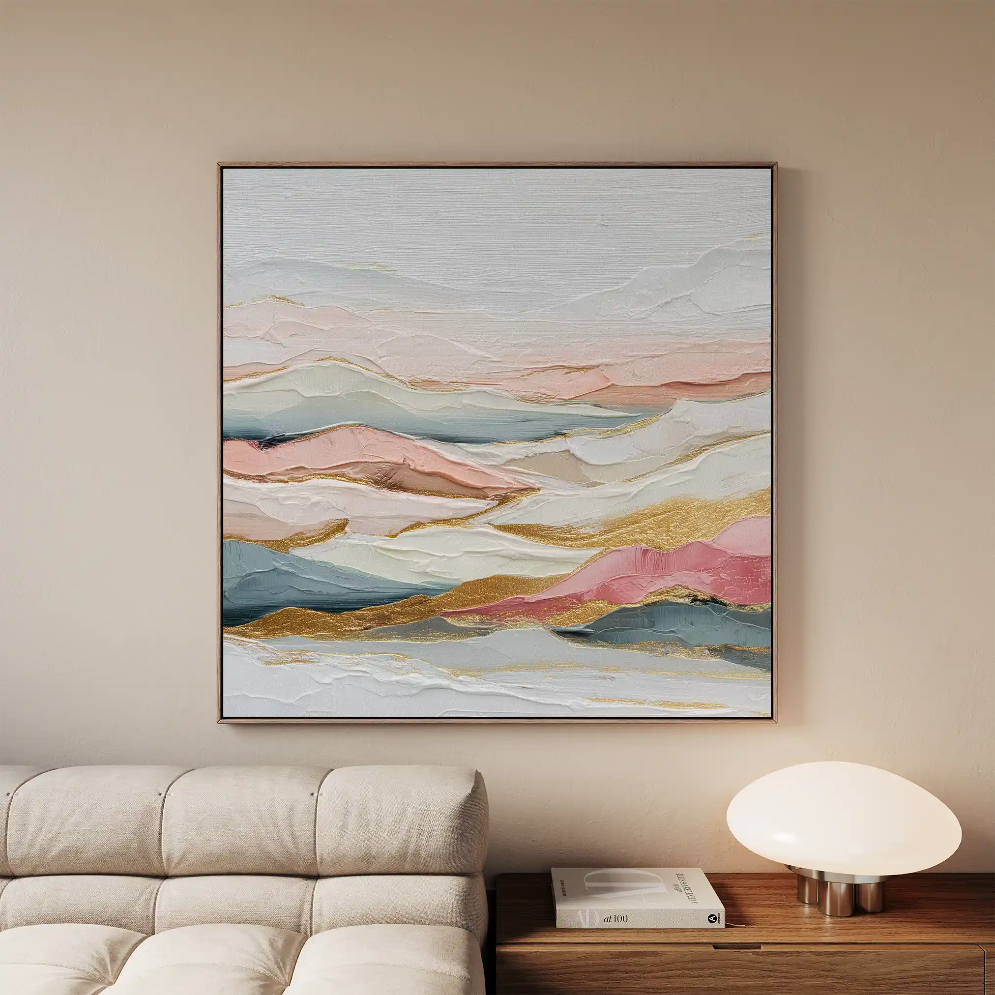 Abstract 1214 Canvas Art 60 x 60 cm / Stretched on hidden frame