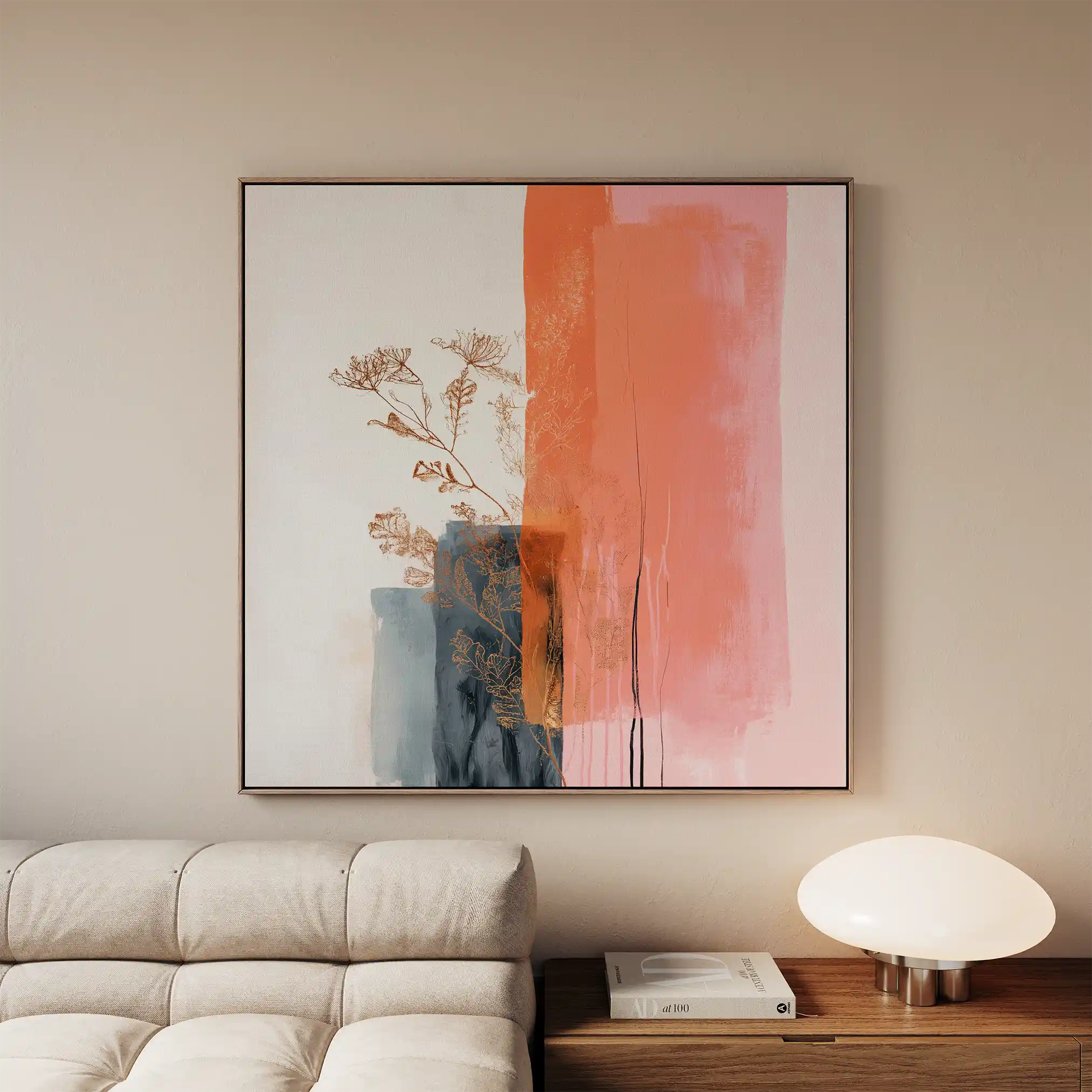 Abstract 1215 Canvas Art 60 x 60 cm / Stretched on hidden frame