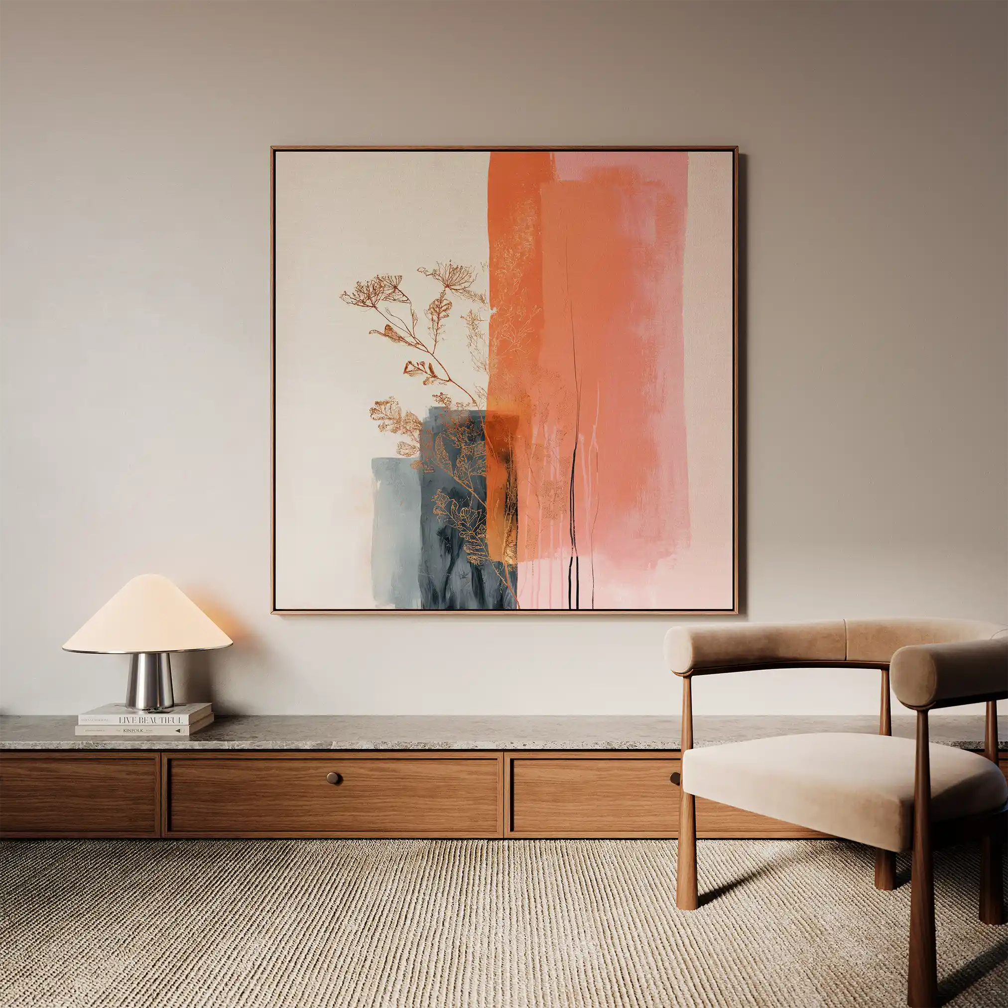 Abstract 1215 Canvas Art 60 x 60 cm / Stretched on hidden frame